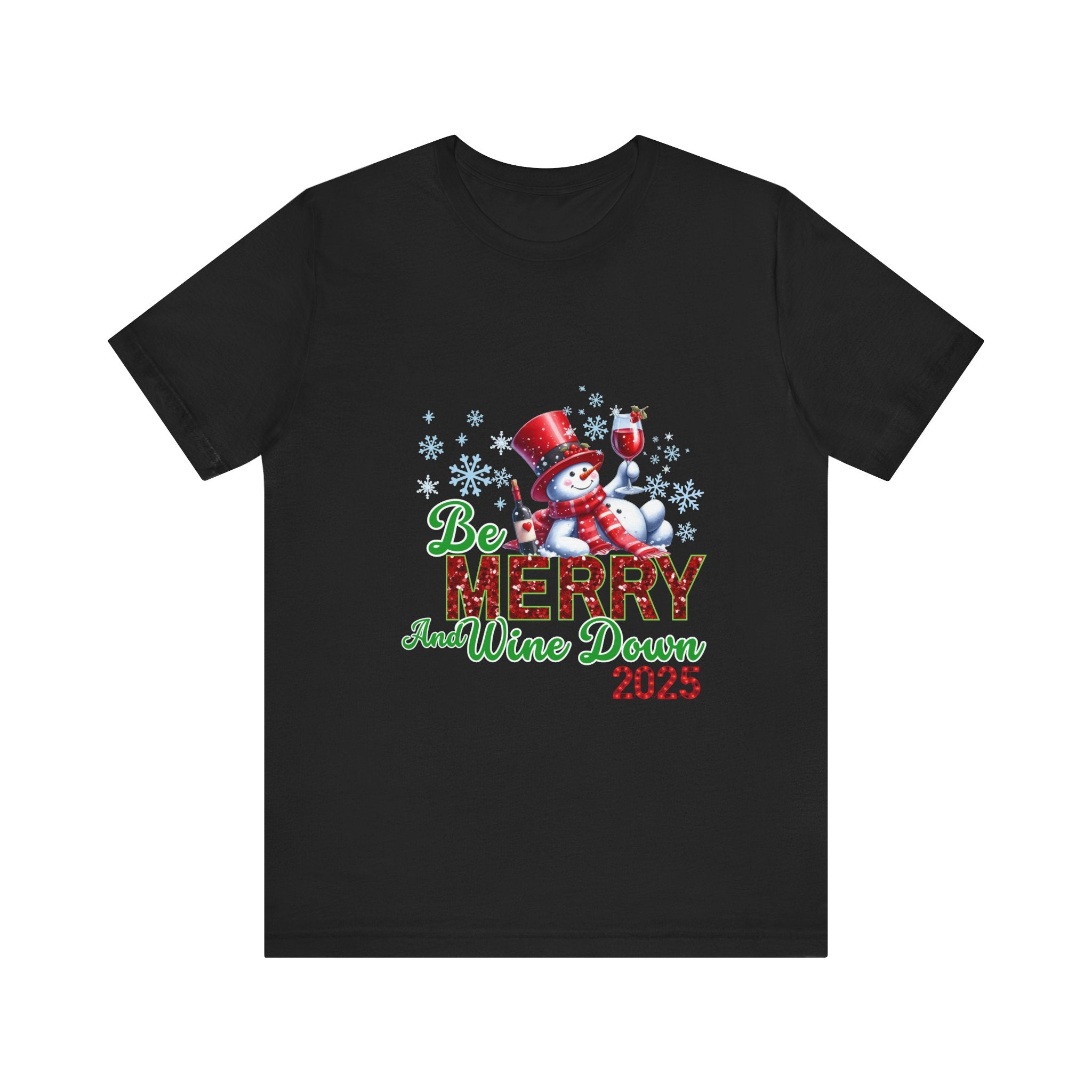 Festive Wine Down Tee, Holiday Shirt