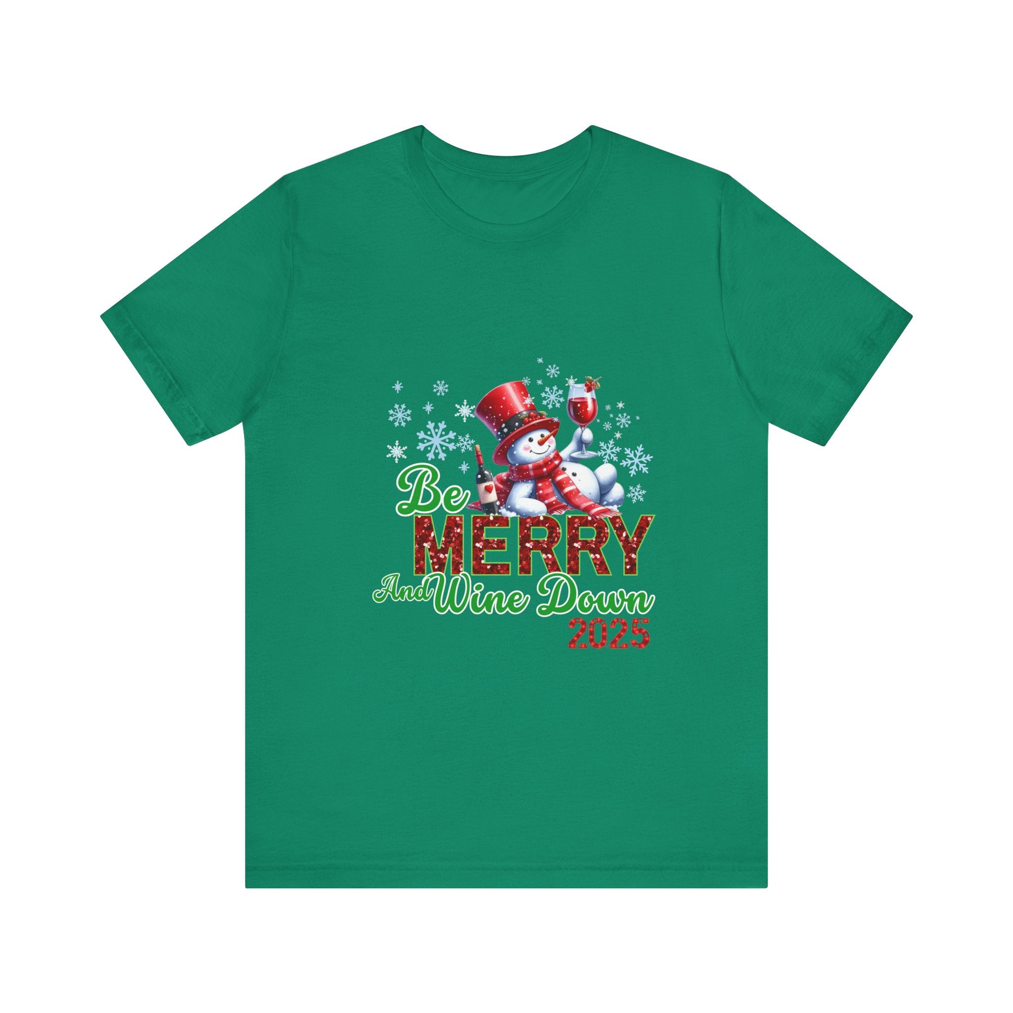 Festive Wine Down Tee, Holiday Shirt