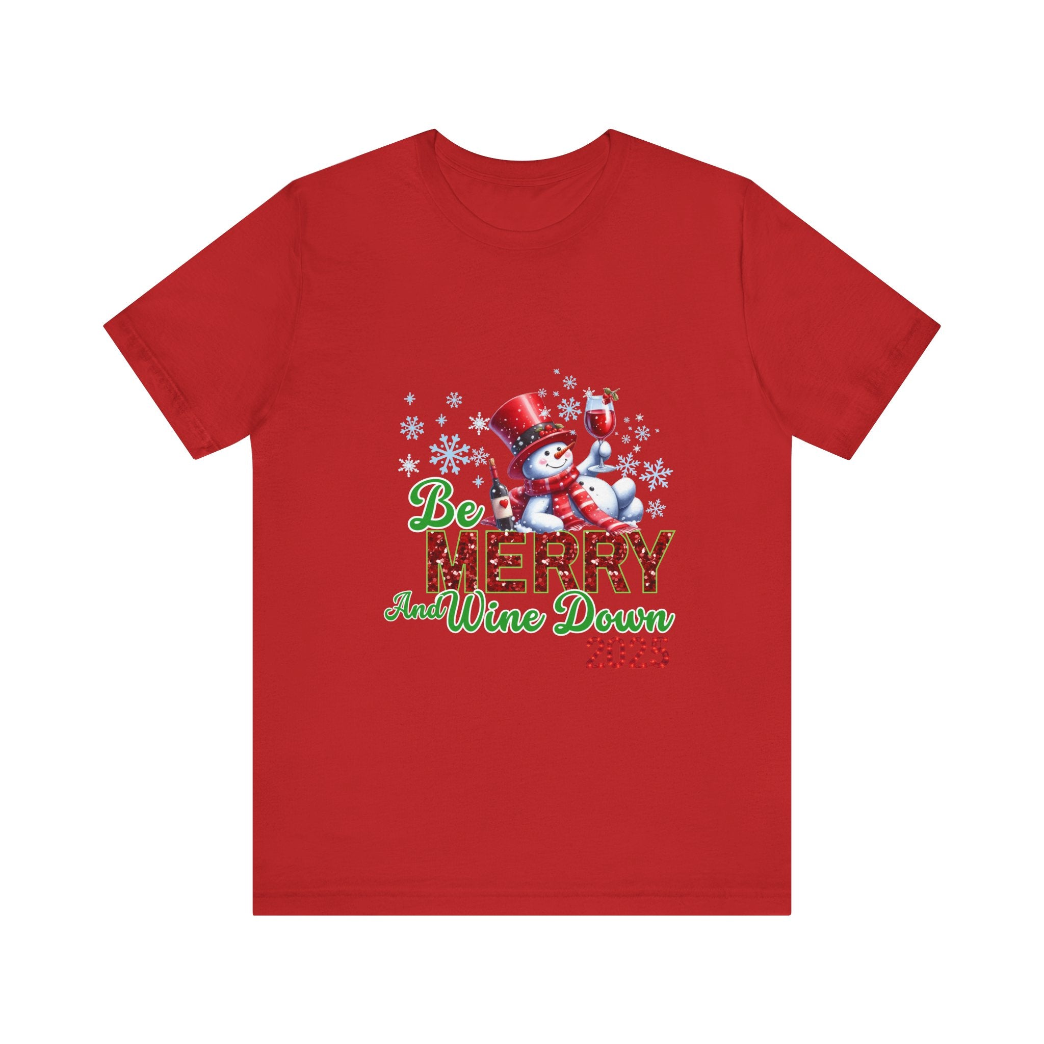 Festive Wine Down Tee, Holiday Shirt