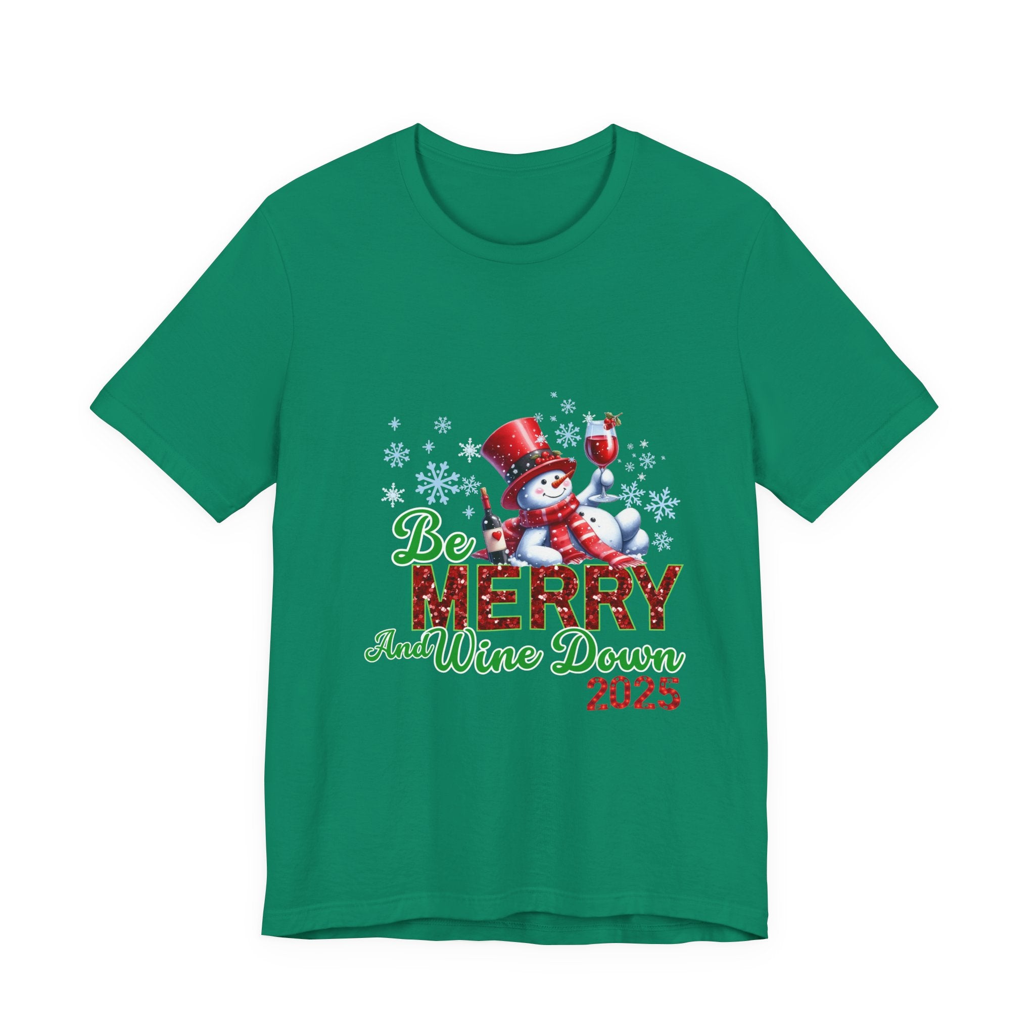 Festive Wine Down Tee, Holiday Shirt