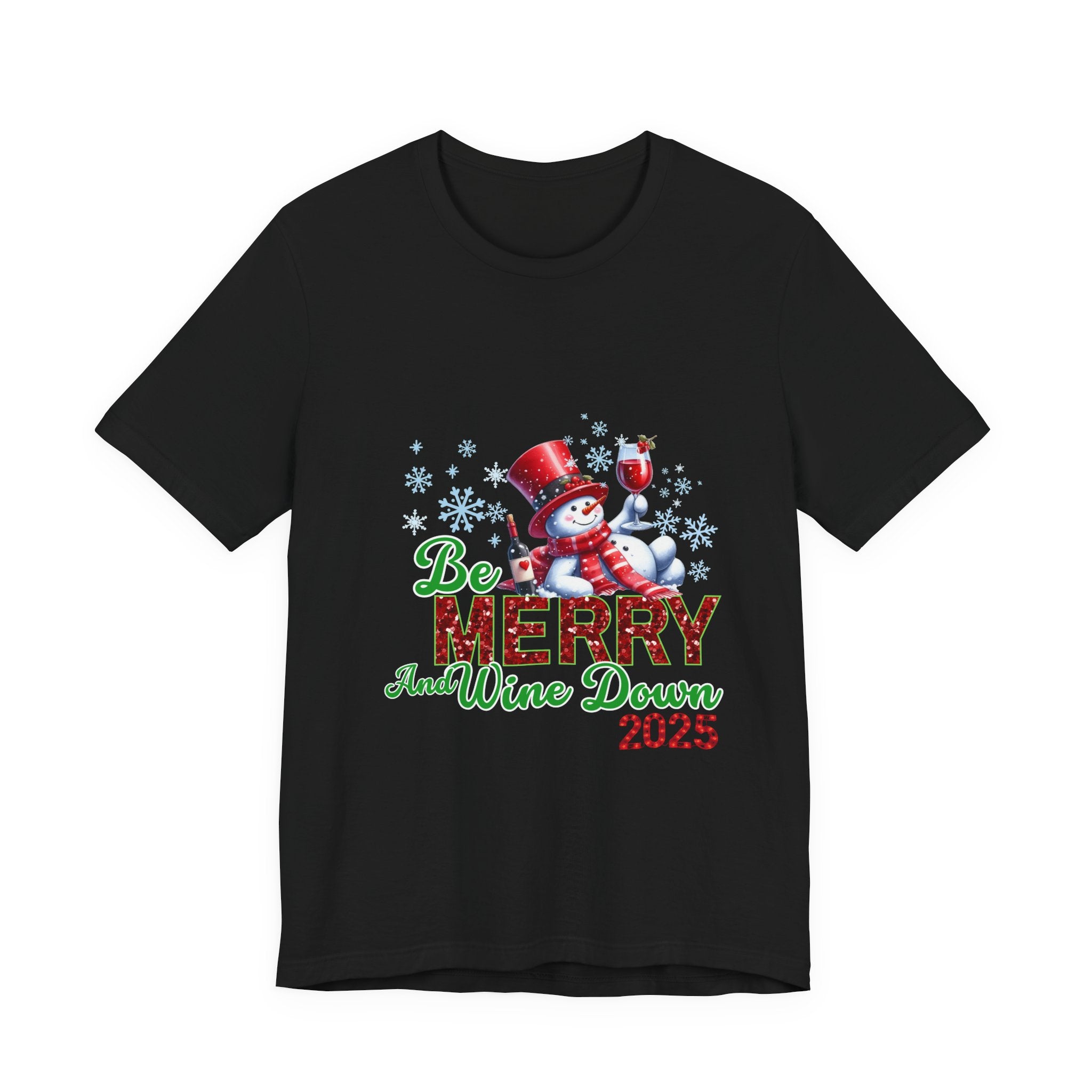 Festive Wine Down Tee, Holiday Shirt