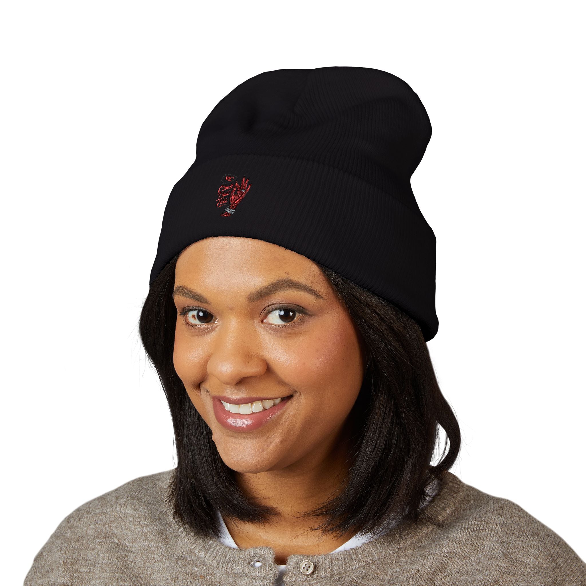 Clock That Tea Kansas City Chief Cozy Beanie