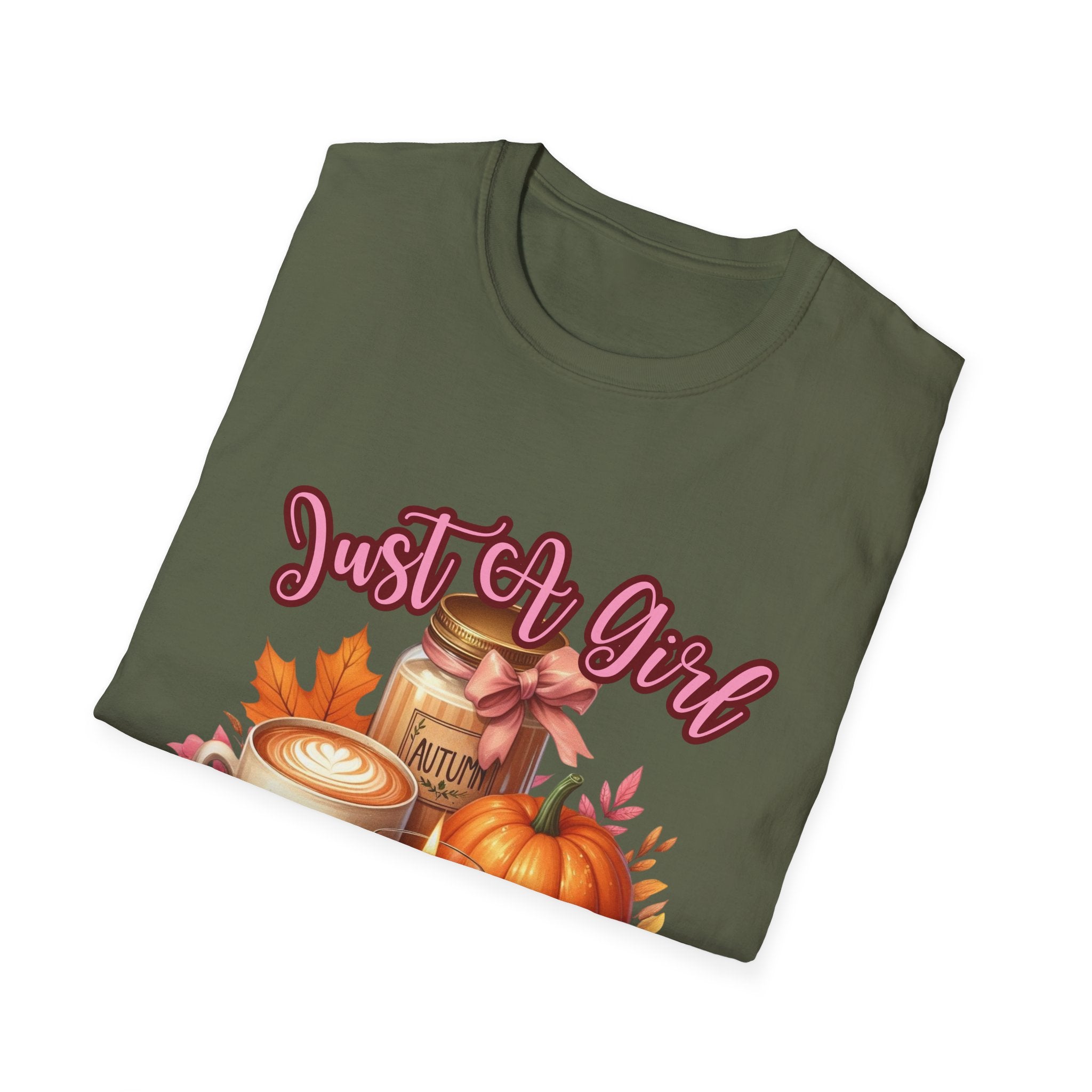 Fall Lover Unisex T-Shirt, Autumn Fashion Tee, Just a Girl Who Loves Fall Shirt, Seasonal Gift, Cozy Casual Wear