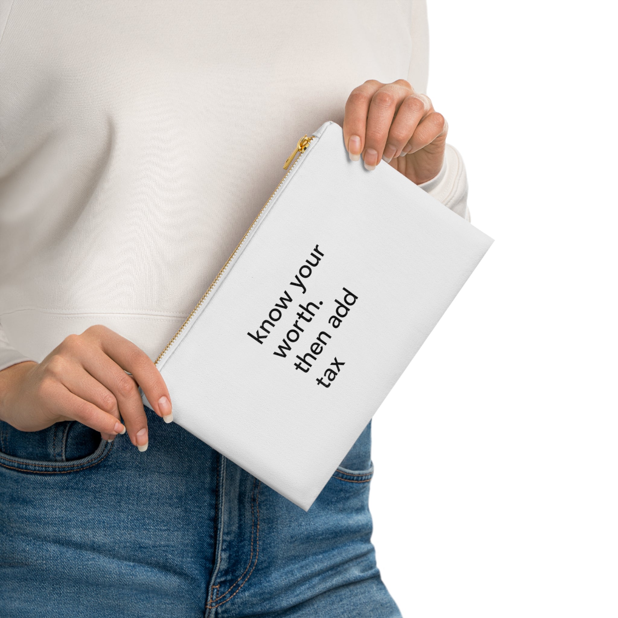Know Your Worth-Empowering Cosmetic Bag -