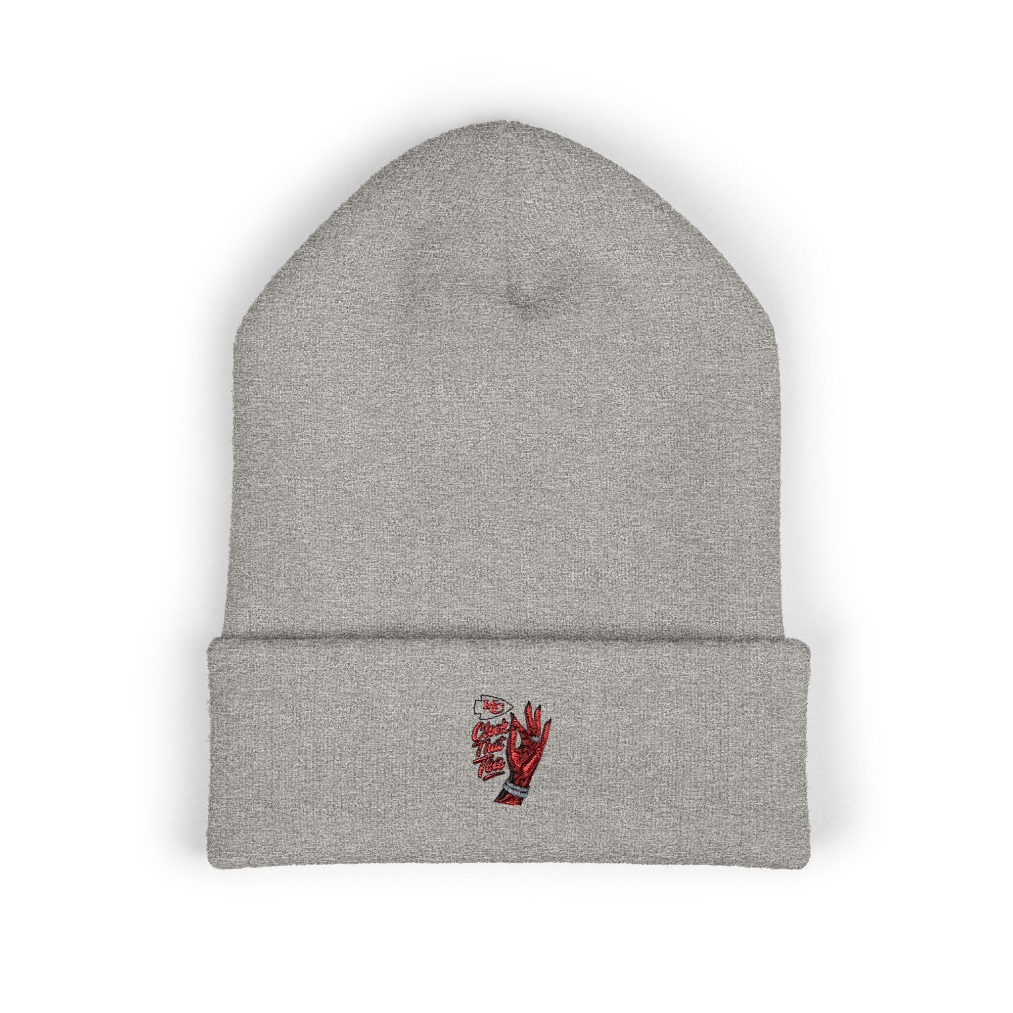 Clock That Tea Kansas City Chief Cozy Beanie