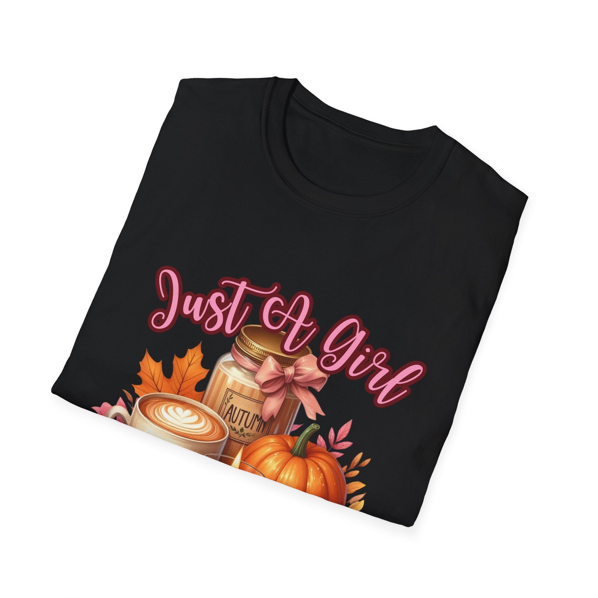 Fall Lover Unisex T-Shirt, Autumn Fashion Tee, Just a Girl Who Loves Fall Shirt, Seasonal Gift, Cozy Casual Wear