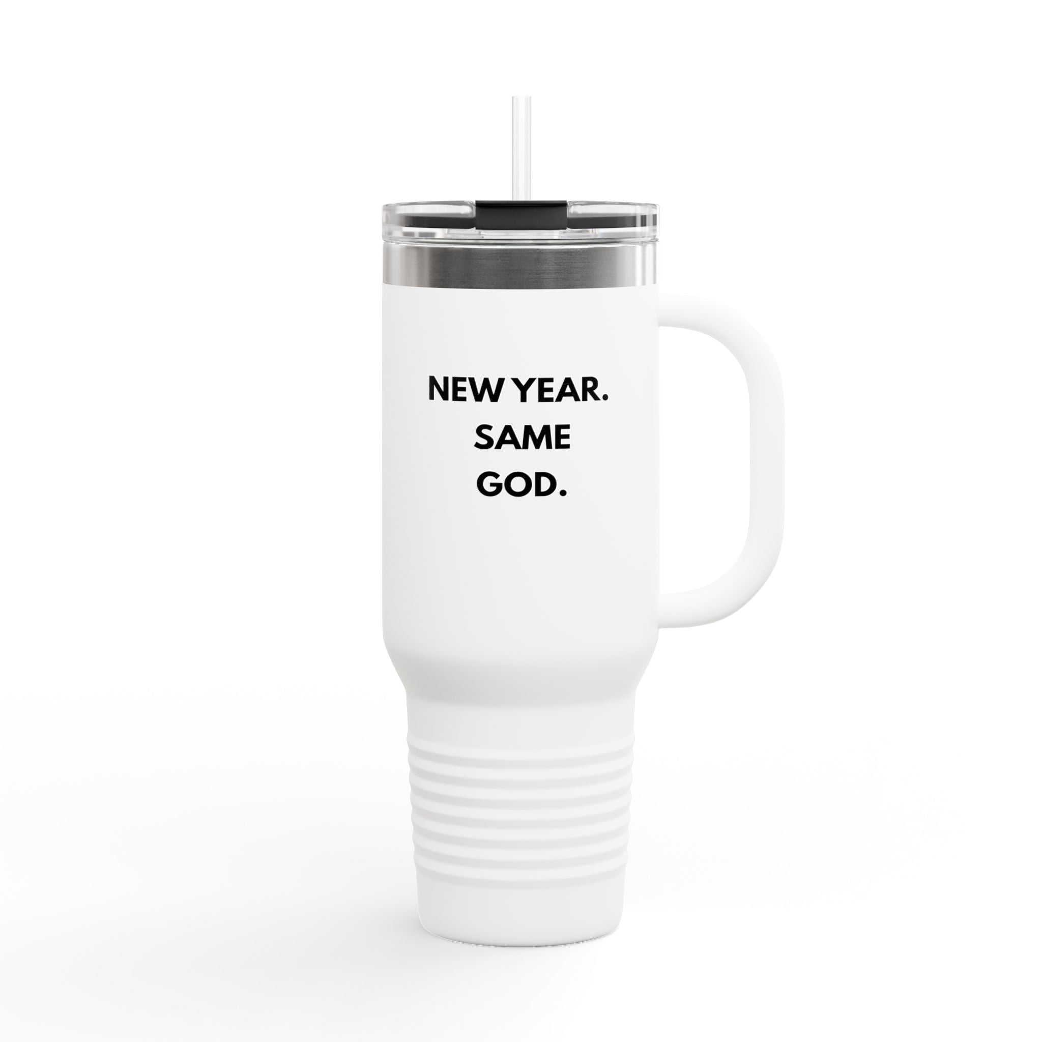 New Year, Same God -Inspirational Insulated Travel Mug, 40oz -