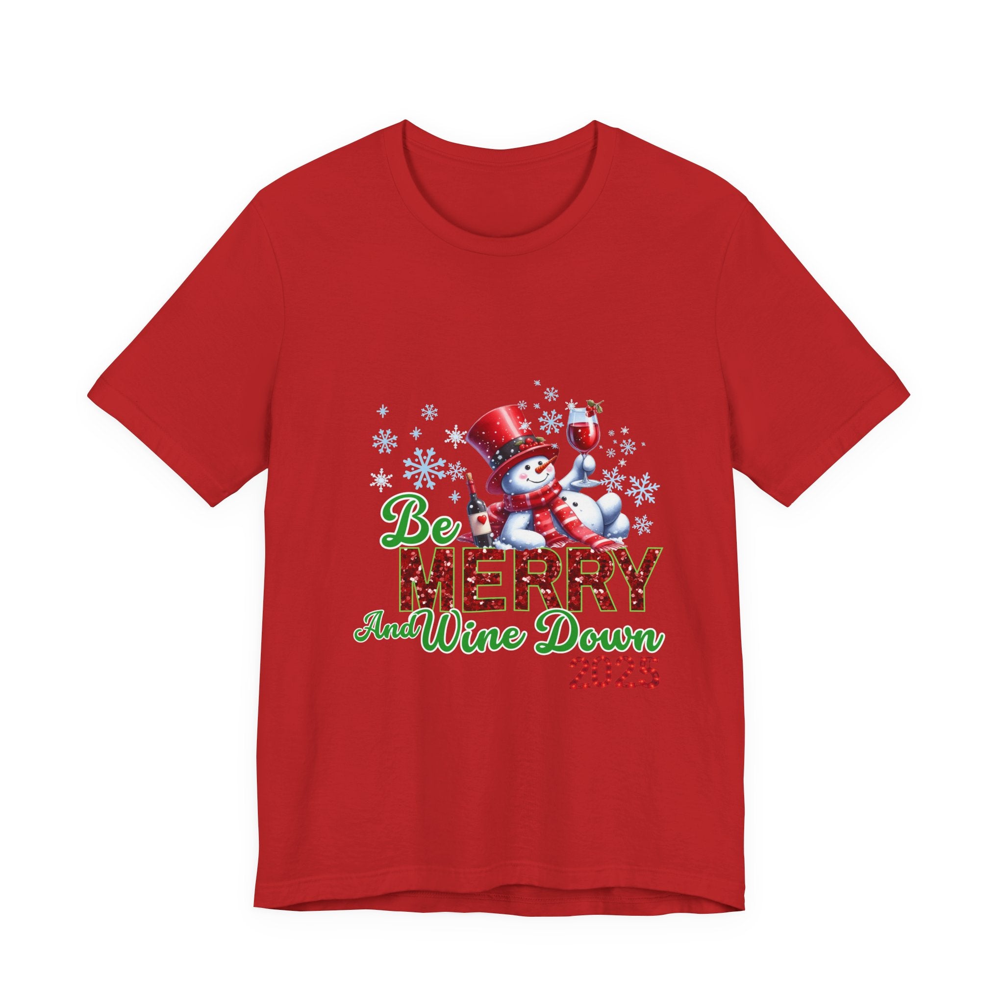 Festive Wine Down Tee, Holiday Shirt