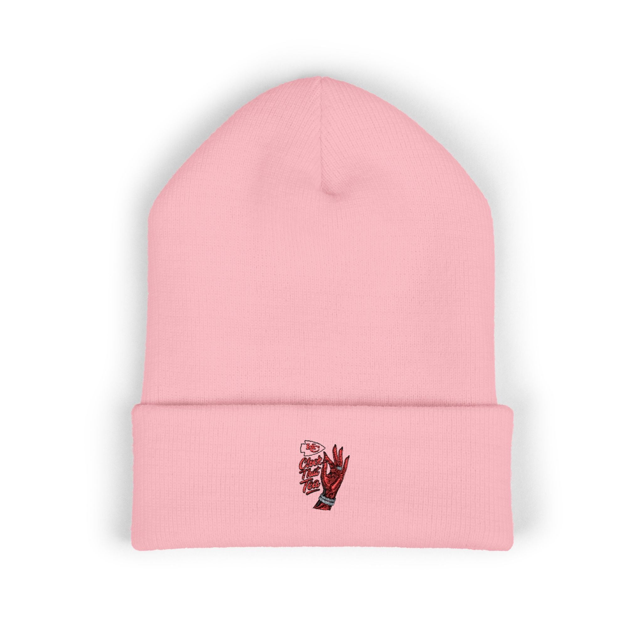 Clock That Tea Kansas City Chief Cozy Beanie