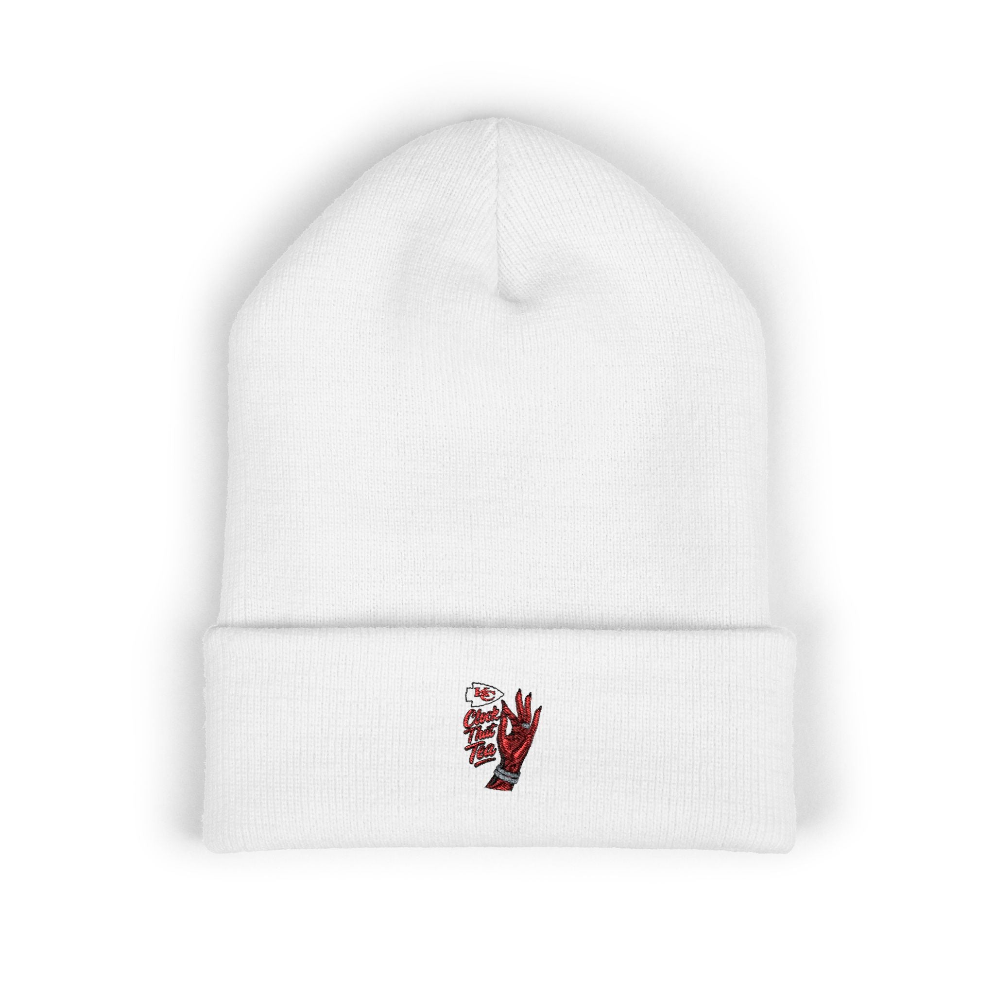 Clock That Tea Kansas City Chief Cozy Beanie