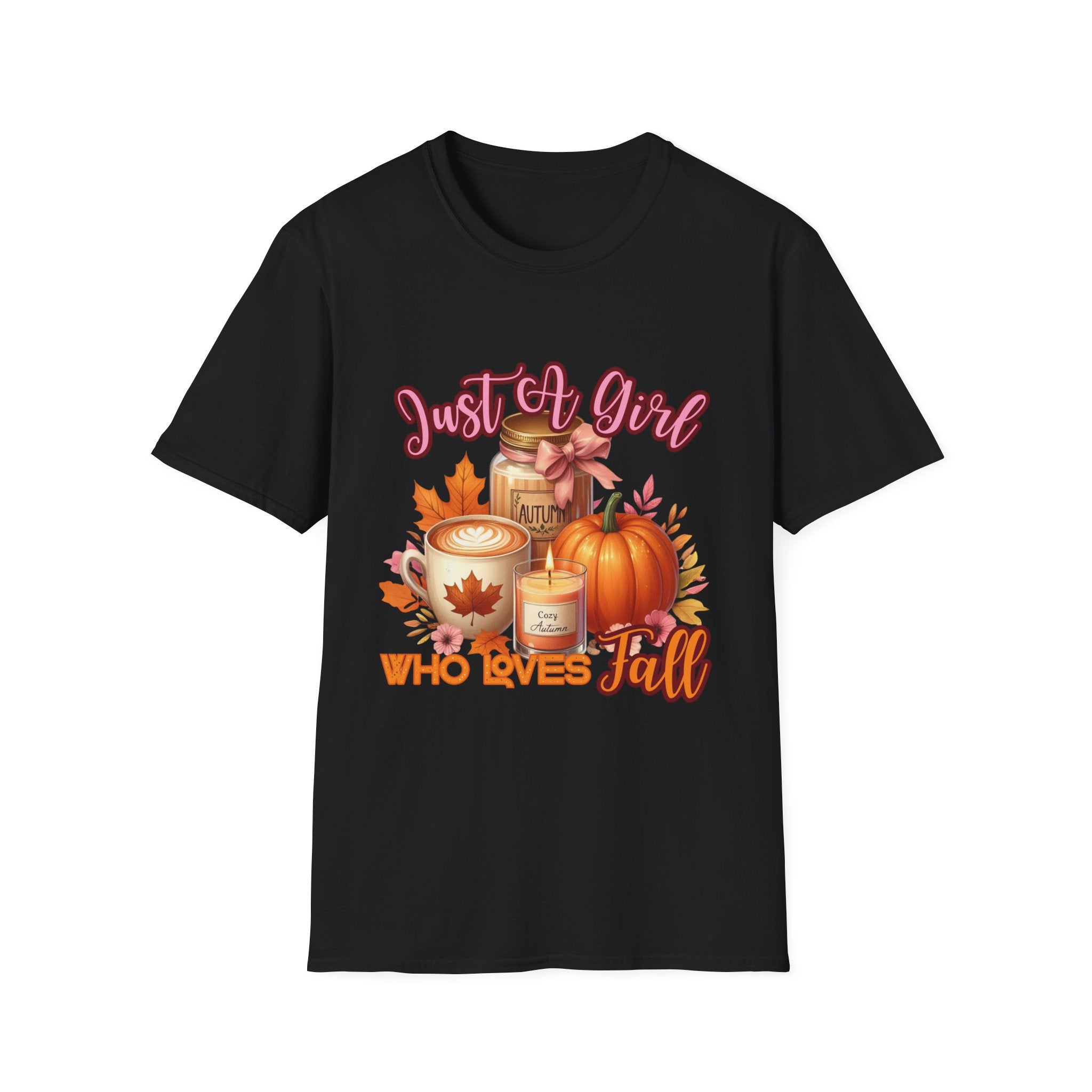 Fall Lover Unisex T-Shirt, Autumn Fashion Tee, Just a Girl Who Loves Fall Shirt, Seasonal Gift, Cozy Casual Wear