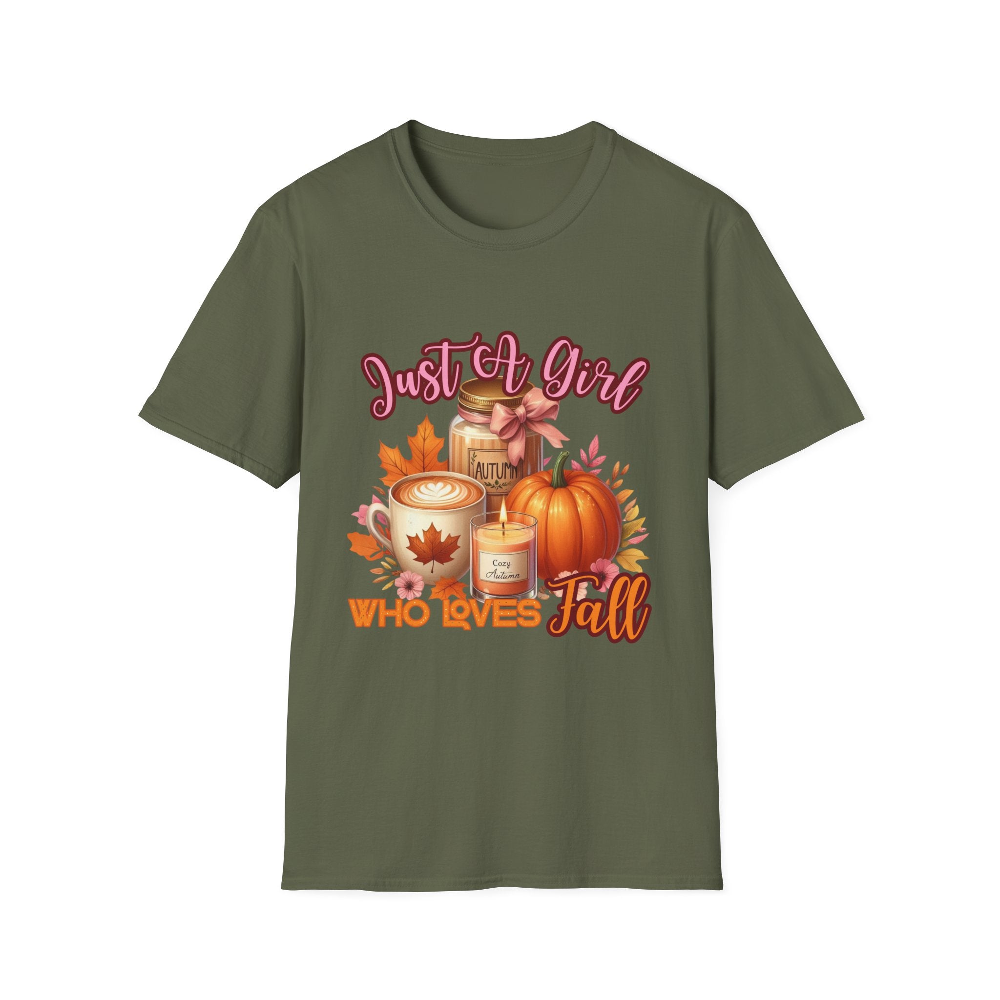 Fall Lover Unisex T-Shirt, Autumn Fashion Tee, Just a Girl Who Loves Fall Shirt, Seasonal Gift, Cozy Casual Wear