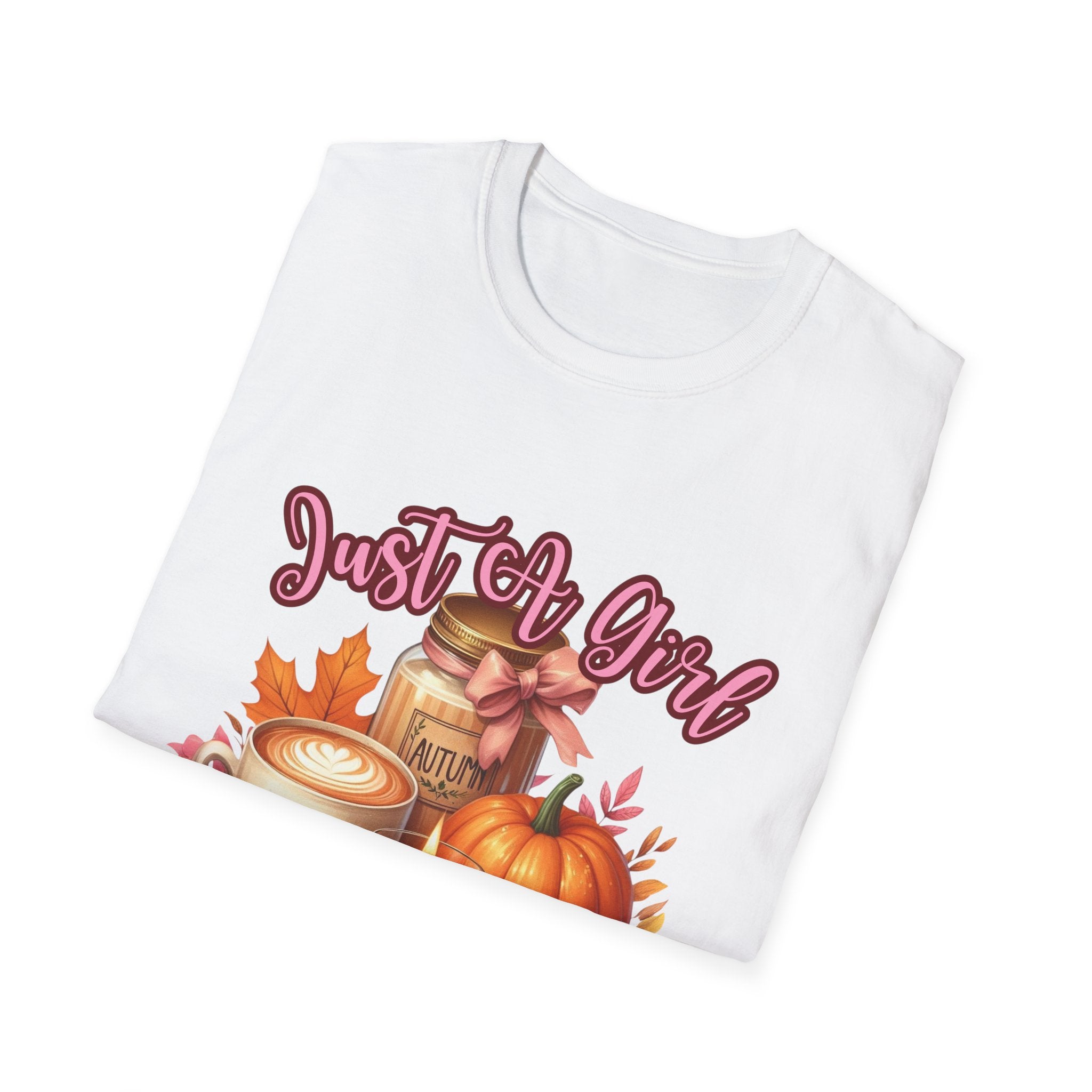Fall Lover Unisex T-Shirt, Autumn Fashion Tee, Just a Girl Who Loves Fall Shirt, Seasonal Gift, Cozy Casual Wear