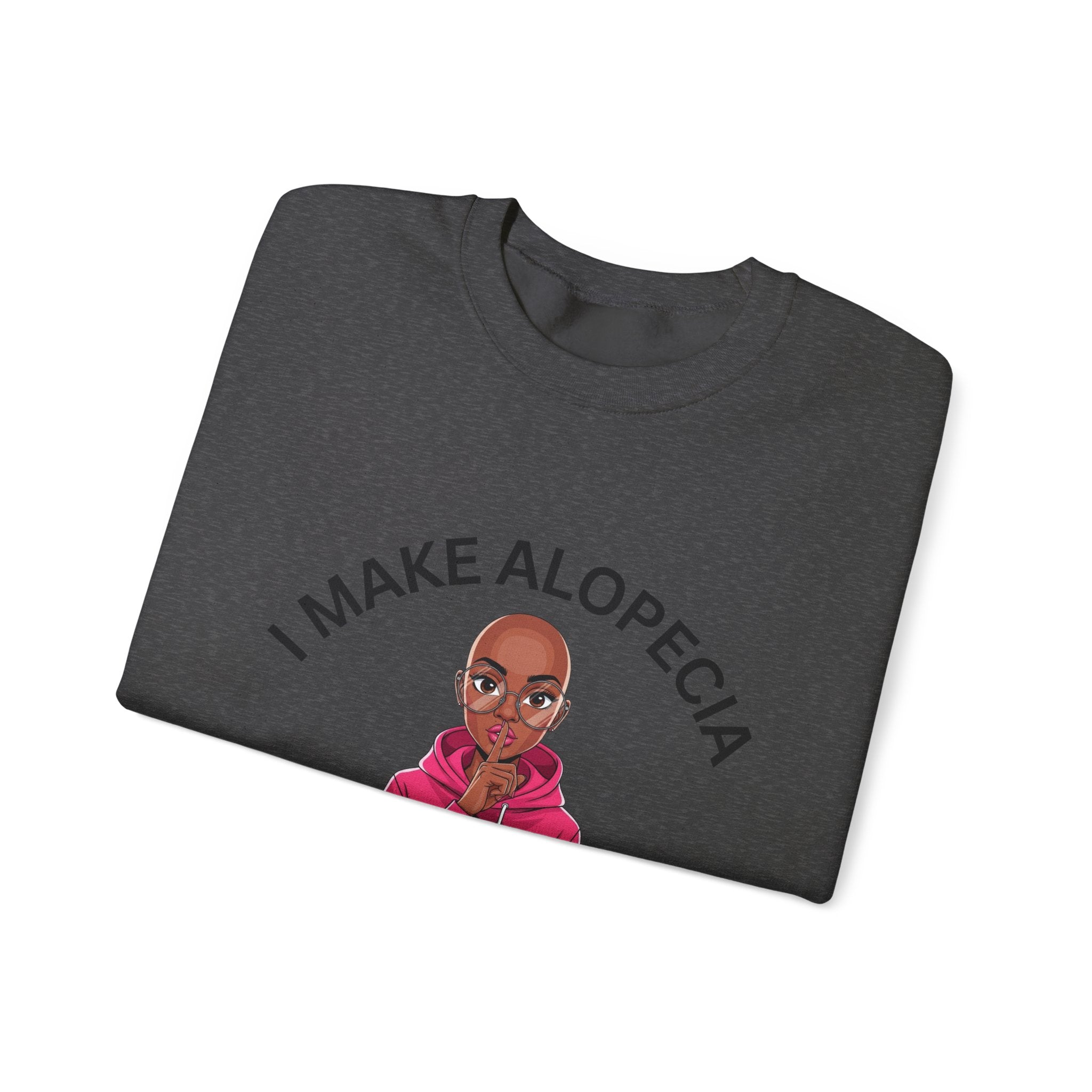 Alopecia Awareness Crewneck Sweatshirt, Inspirational Sweatshirt, Inclusive Fashion, Gift for Her, Comfortable Casual Wear, Pride Apparel