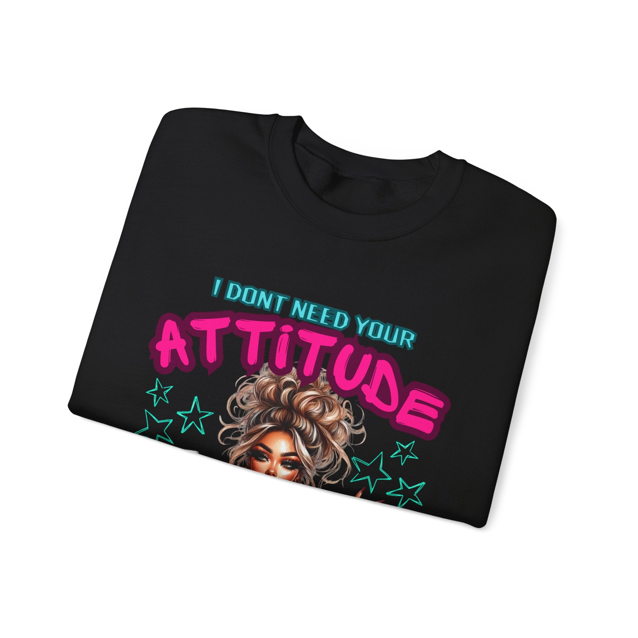 Attitude Statement Crewneck Sweatshirt, Unisex Sweatshirt, Funny Gift, Cozy Attitude Apparel, Everyday Wear, Casual Style
