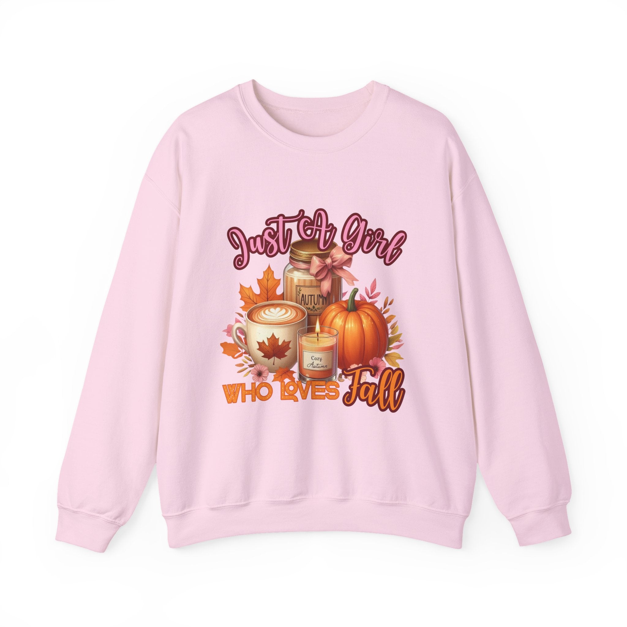 , Just a Girl Who Loves Fall-Cozy Fall Sweatshirt for Girls