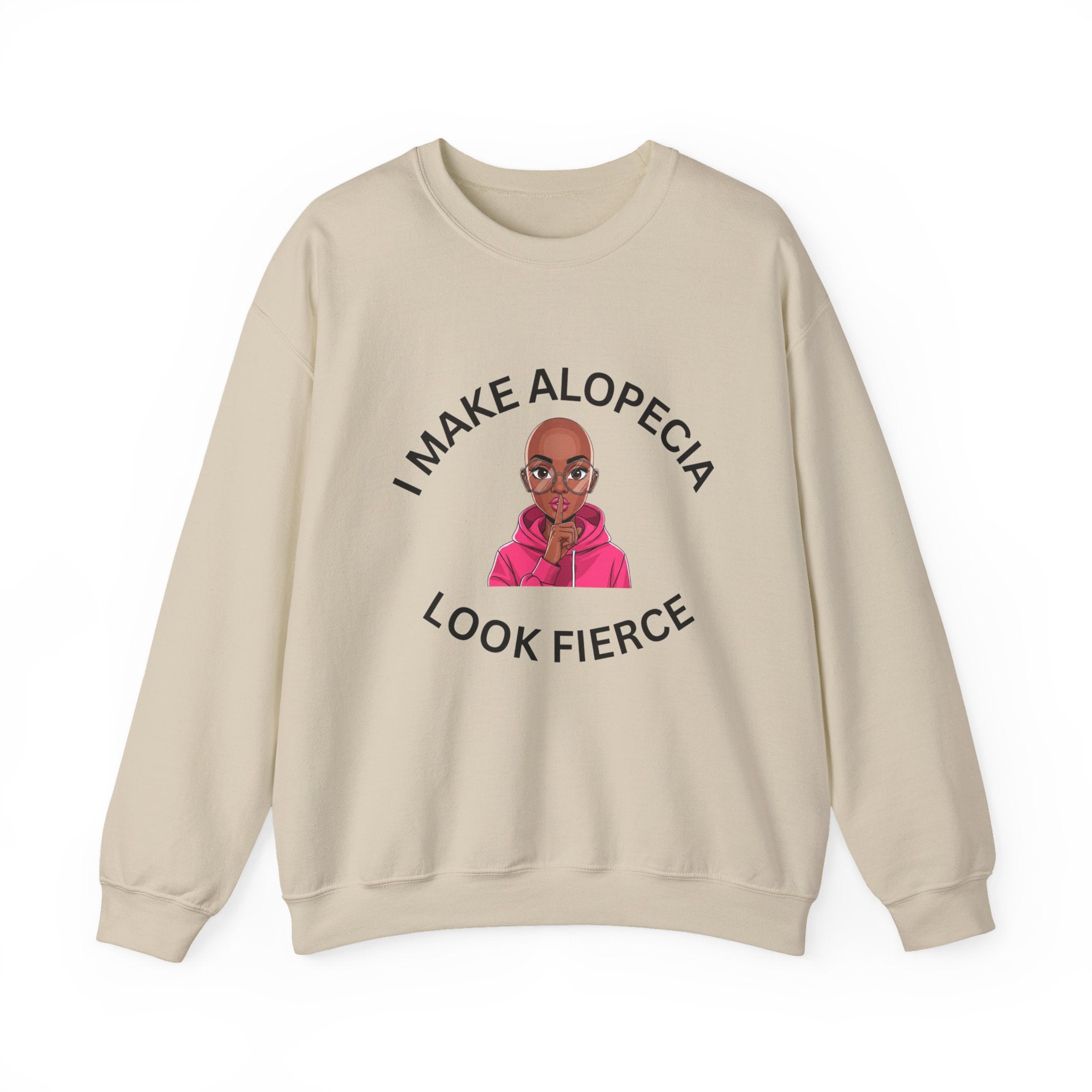 Alopecia Awareness Crewneck Sweatshirt, Inspirational Sweatshirt, Inclusive Fashion, Gift for Her, Comfortable Casual Wear, Pride Apparel