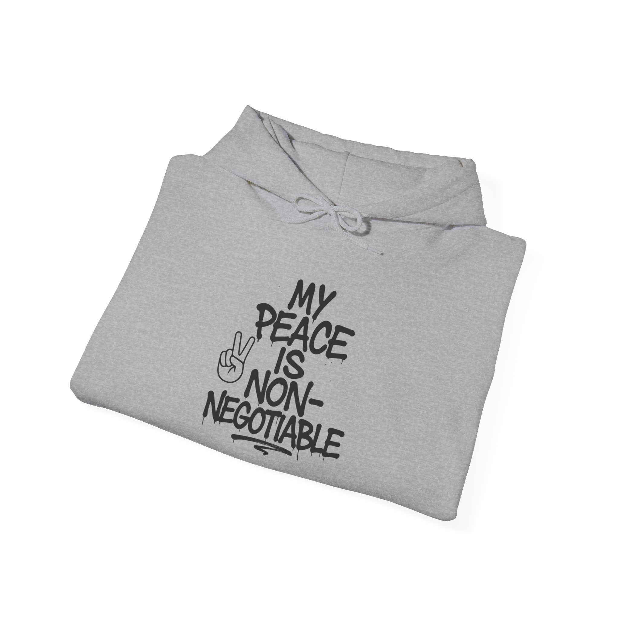 Peace is Non-Negotiable Hoodie, Unisex Sweatshirt, Cozy Lounge Wear, Gift for Peace Lovers, Relaxed Fashion, Casual Outfit