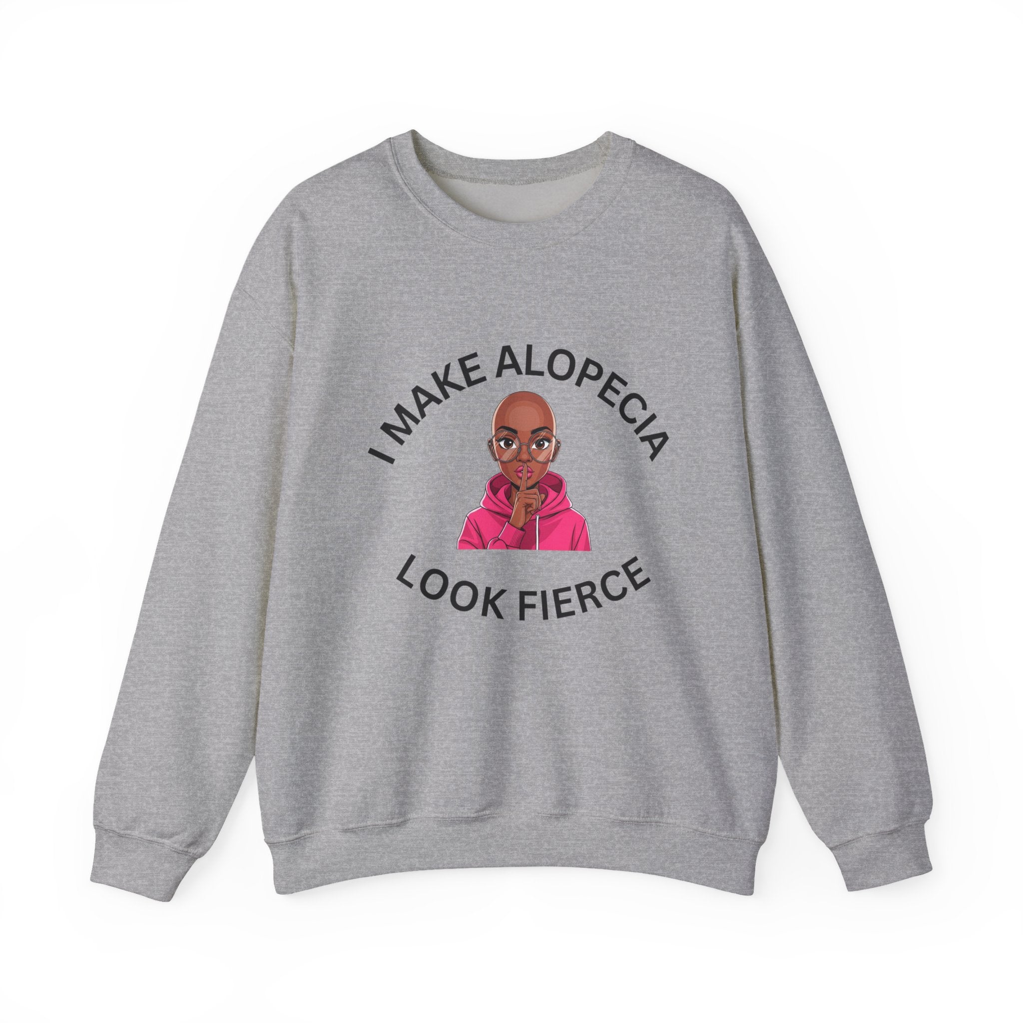 Alopecia Awareness Crewneck Sweatshirt, Inspirational Sweatshirt, Inclusive Fashion, Gift for Her, Comfortable Casual Wear, Pride Apparel
