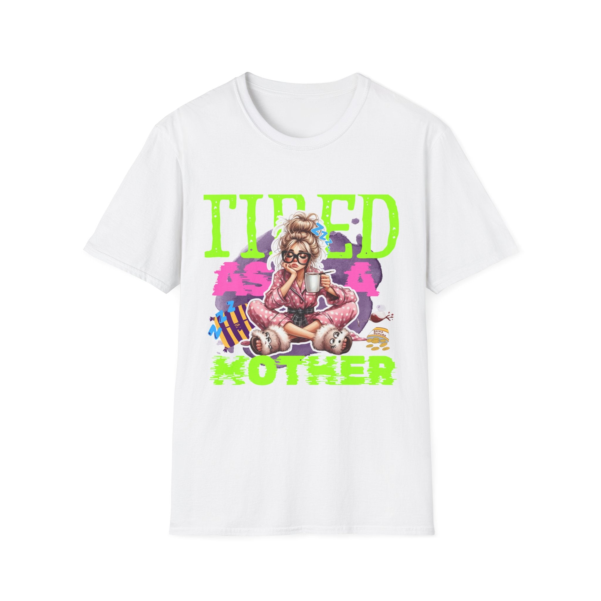 Funny Mom T-Shirt, Casual Tee for Mothers, Gift for Mom, Tired as a Mother Shirt, Relaxed Fit Women's Top