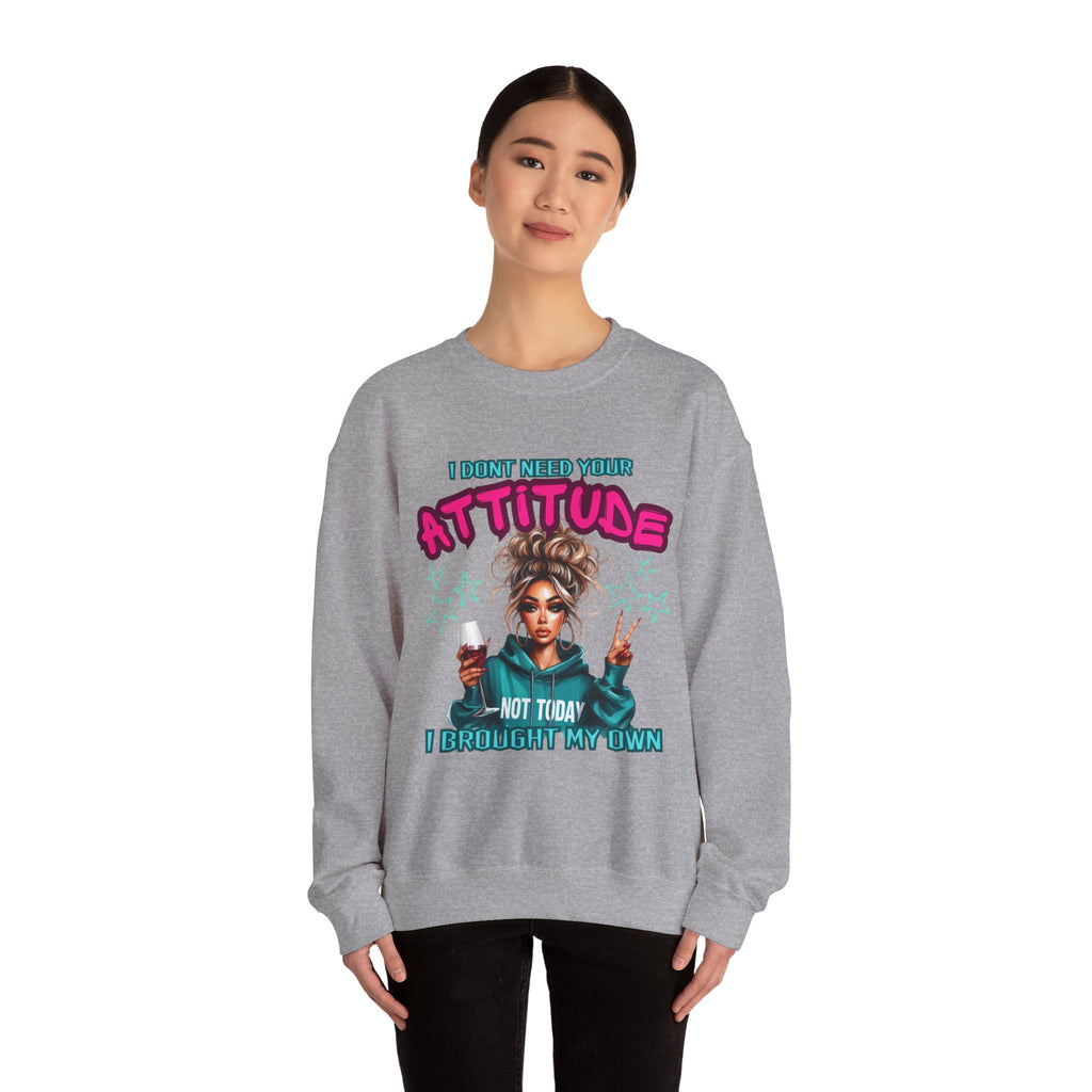 Attitude Statement Crewneck Sweatshirt, Unisex Sweatshirt, Funny Gift, Cozy Attitude Apparel, Everyday Wear, Casual Style