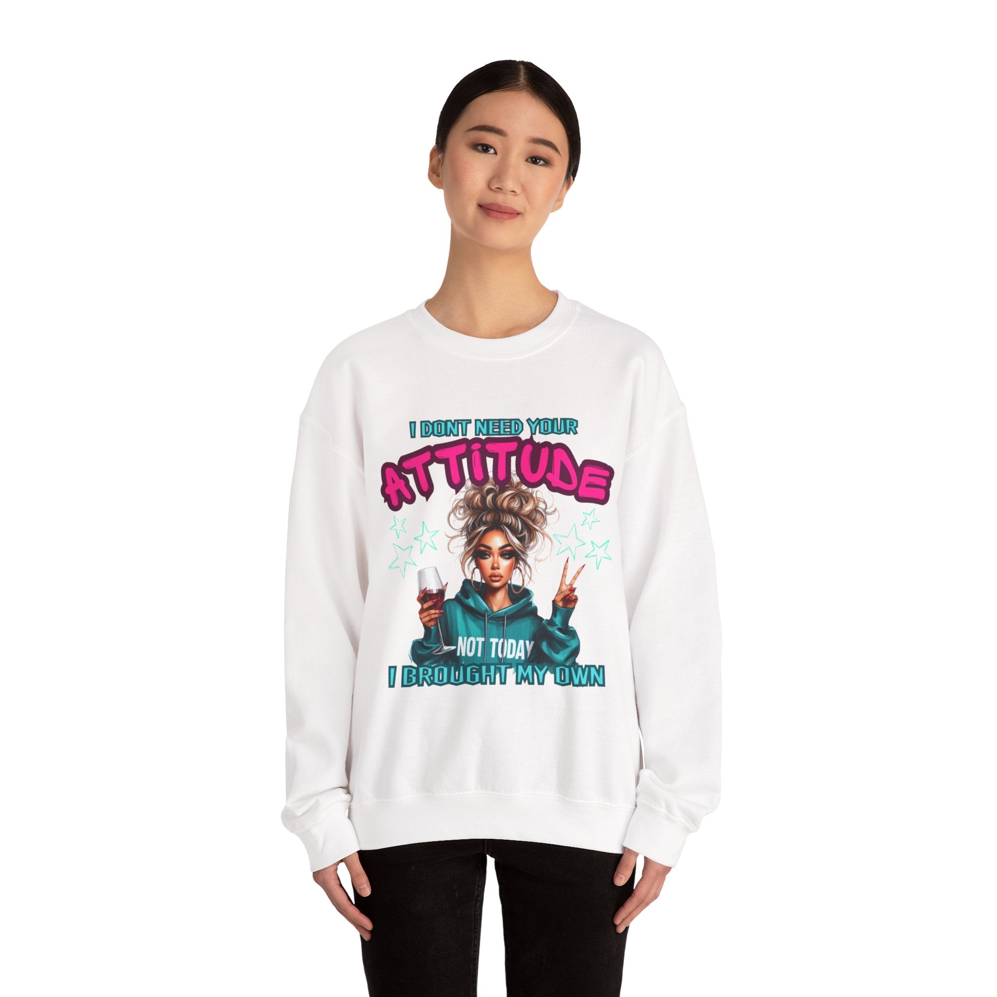 Attitude Statement Crewneck Sweatshirt, Unisex Sweatshirt, Funny Gift, Cozy Attitude Apparel, Everyday Wear, Casual Style