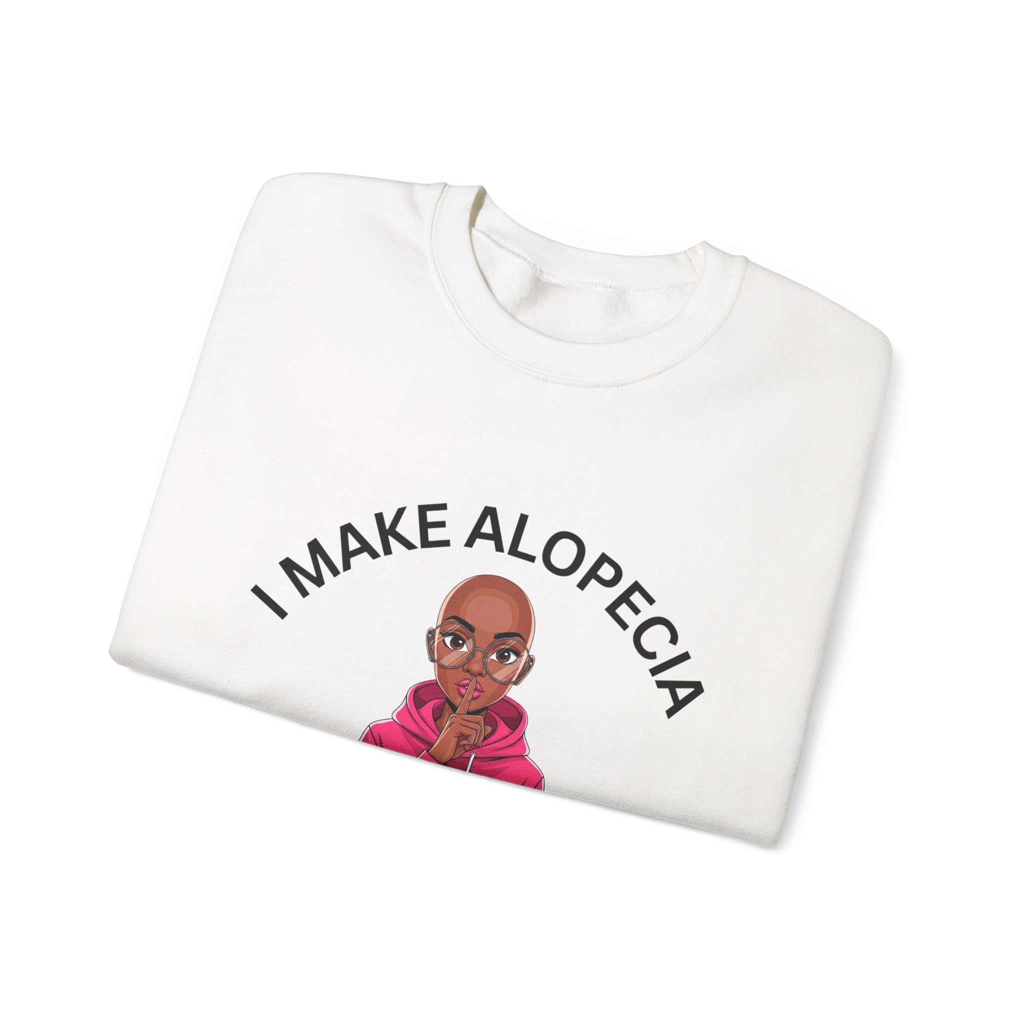 Alopecia Awareness Crewneck Sweatshirt, Inspirational Sweatshirt, Inclusive Fashion, Gift for Her, Comfortable Casual Wear, Pride Apparel