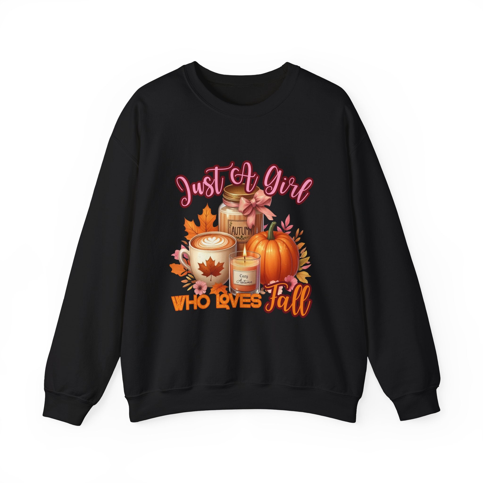 , Just a Girl Who Loves Fall-Cozy Fall Sweatshirt for Girls