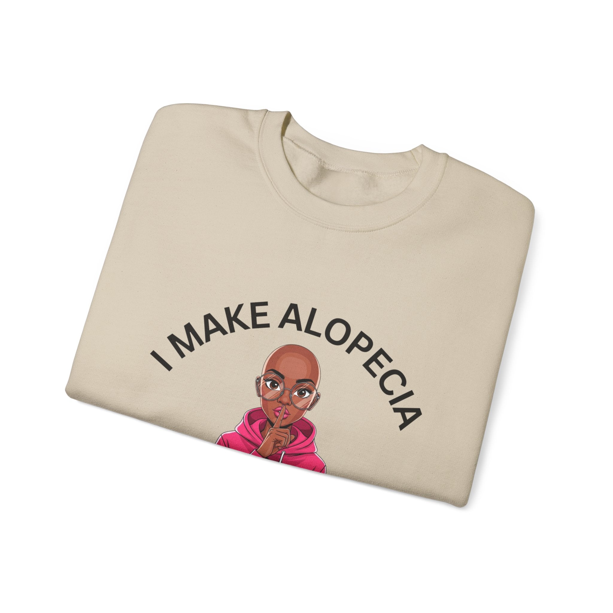 Alopecia Awareness Crewneck Sweatshirt, Inspirational Sweatshirt, Inclusive Fashion, Gift for Her, Comfortable Casual Wear, Pride Apparel