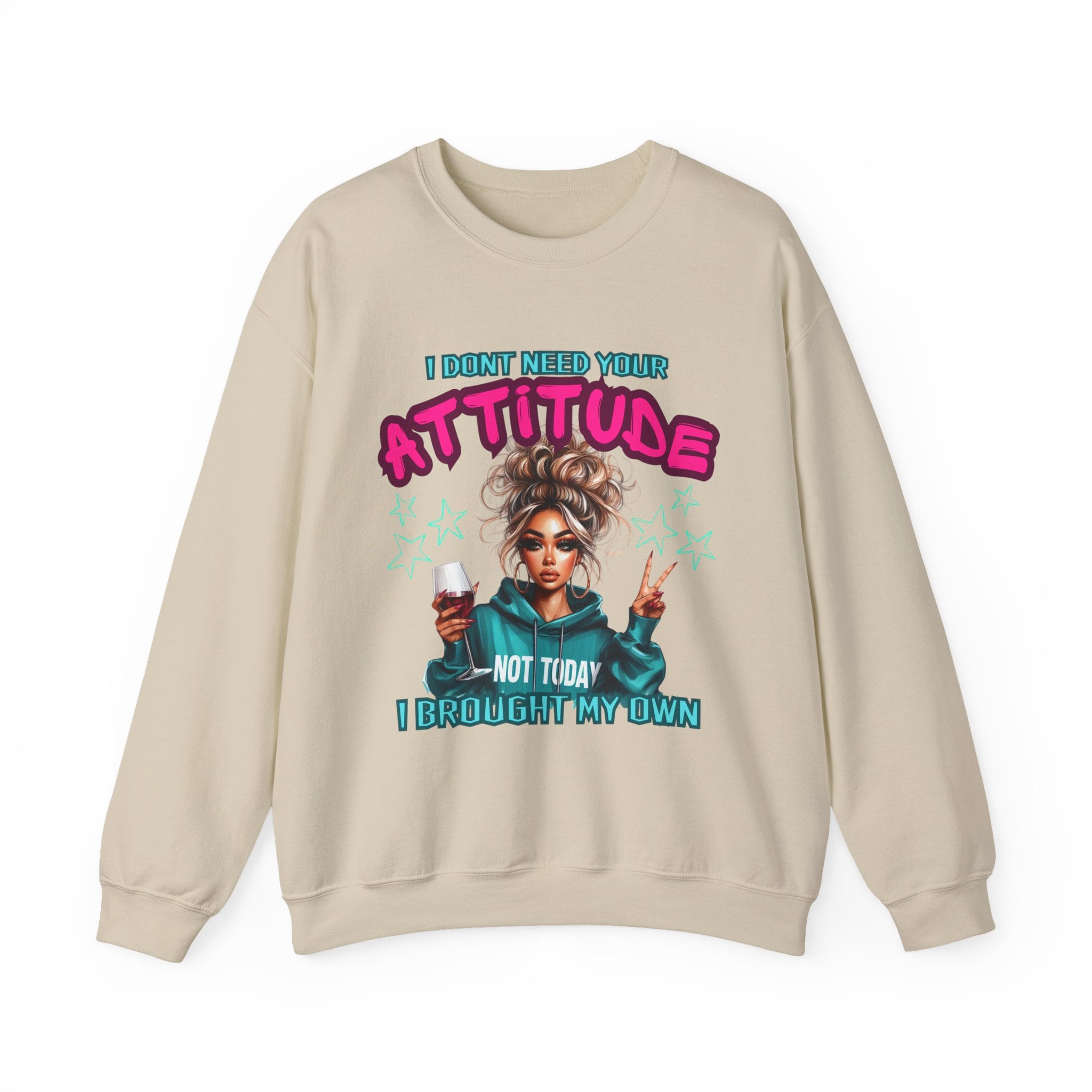Attitude Statement Crewneck Sweatshirt, Unisex Sweatshirt, Funny Gift, Cozy Attitude Apparel, Everyday Wear, Casual Style