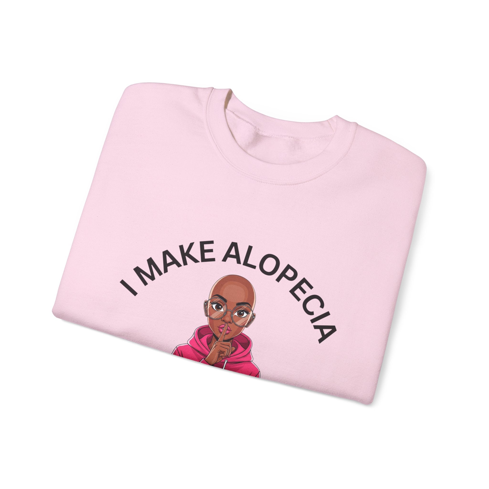 Alopecia Awareness Crewneck Sweatshirt, Inspirational Sweatshirt, Inclusive Fashion, Gift for Her, Comfortable Casual Wear, Pride Apparel
