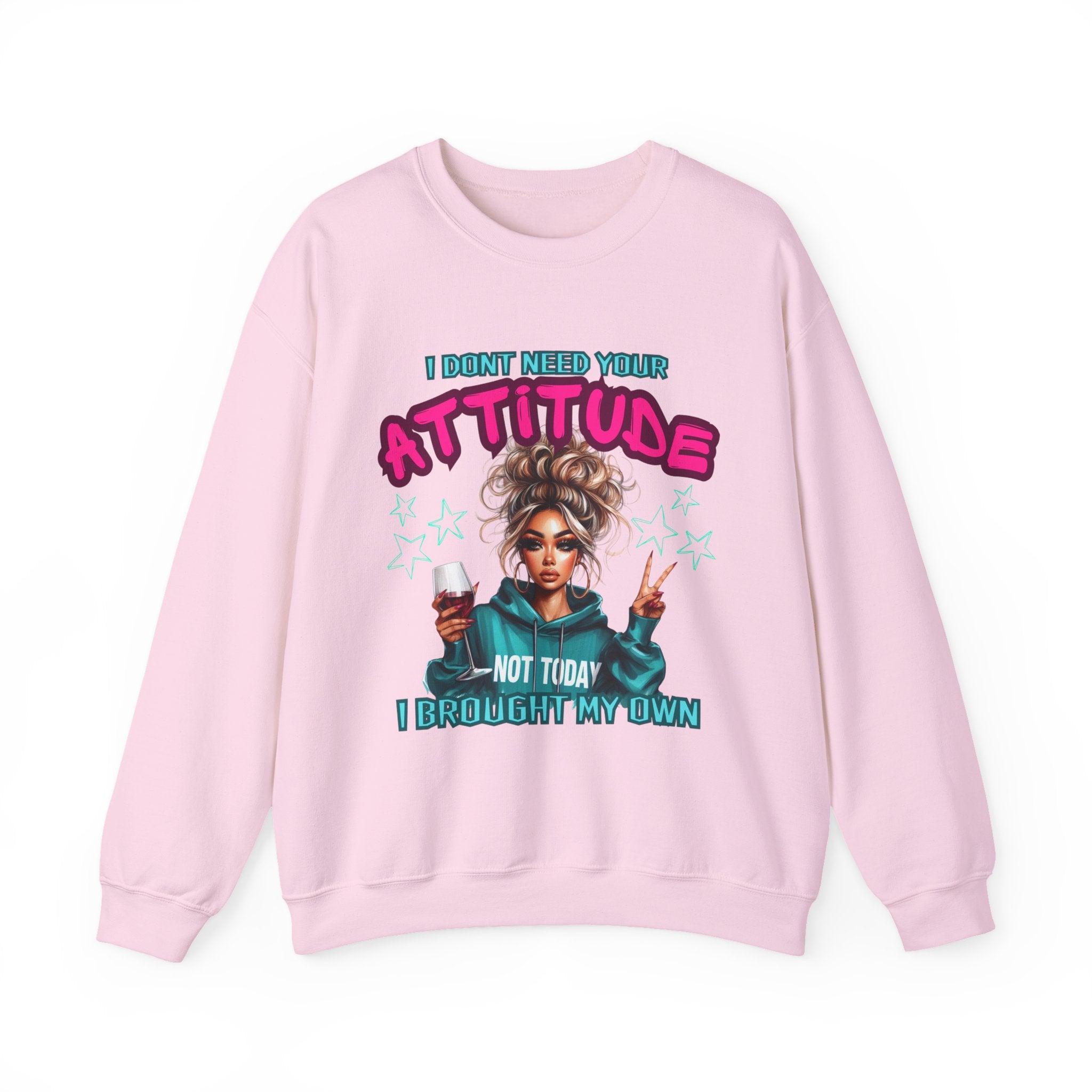 Attitude Statement Crewneck Sweatshirt, Unisex Sweatshirt, Funny Gift, Cozy Attitude Apparel, Everyday Wear, Casual Style