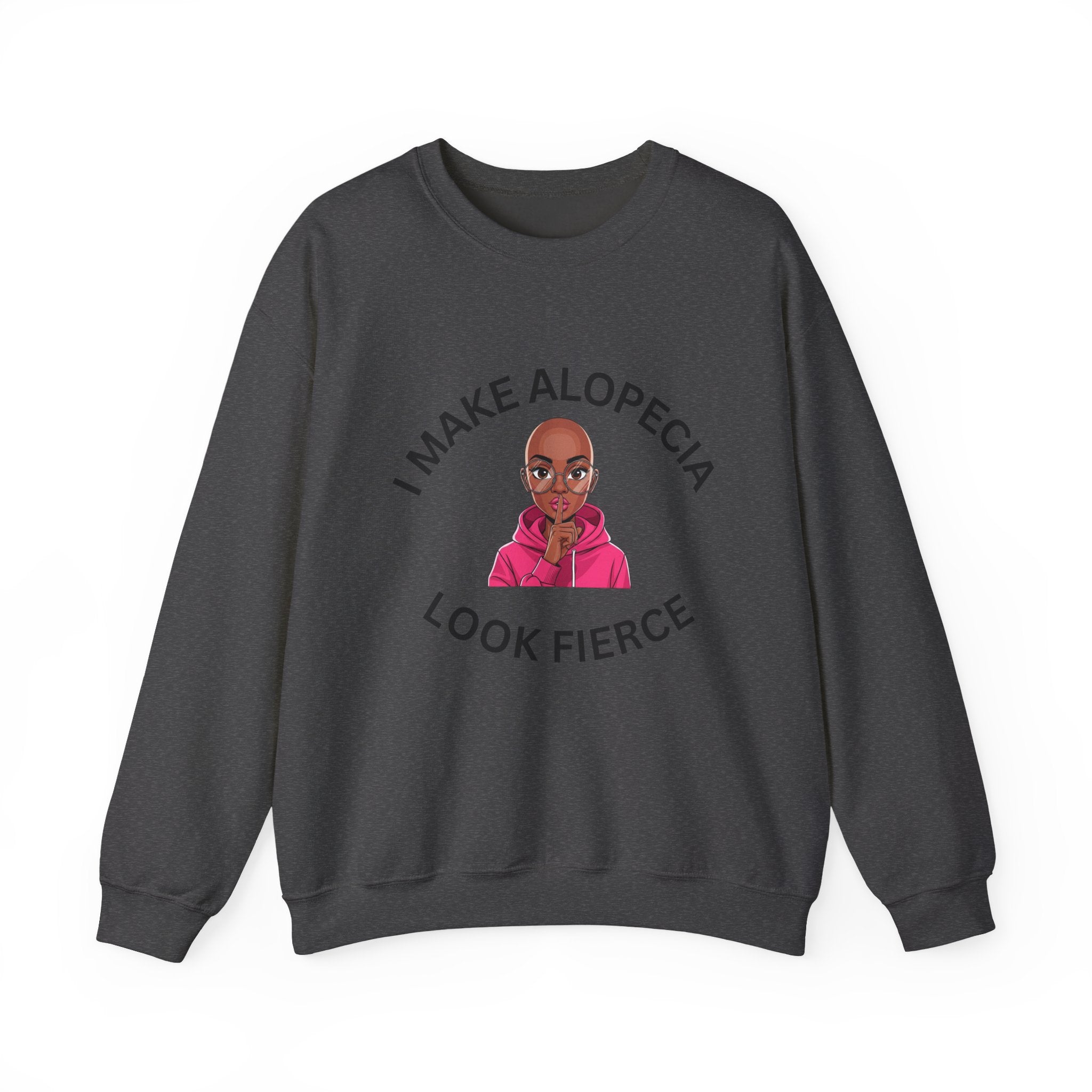 Alopecia Awareness Crewneck Sweatshirt, Inspirational Sweatshirt, Inclusive Fashion, Gift for Her, Comfortable Casual Wear, Pride Apparel