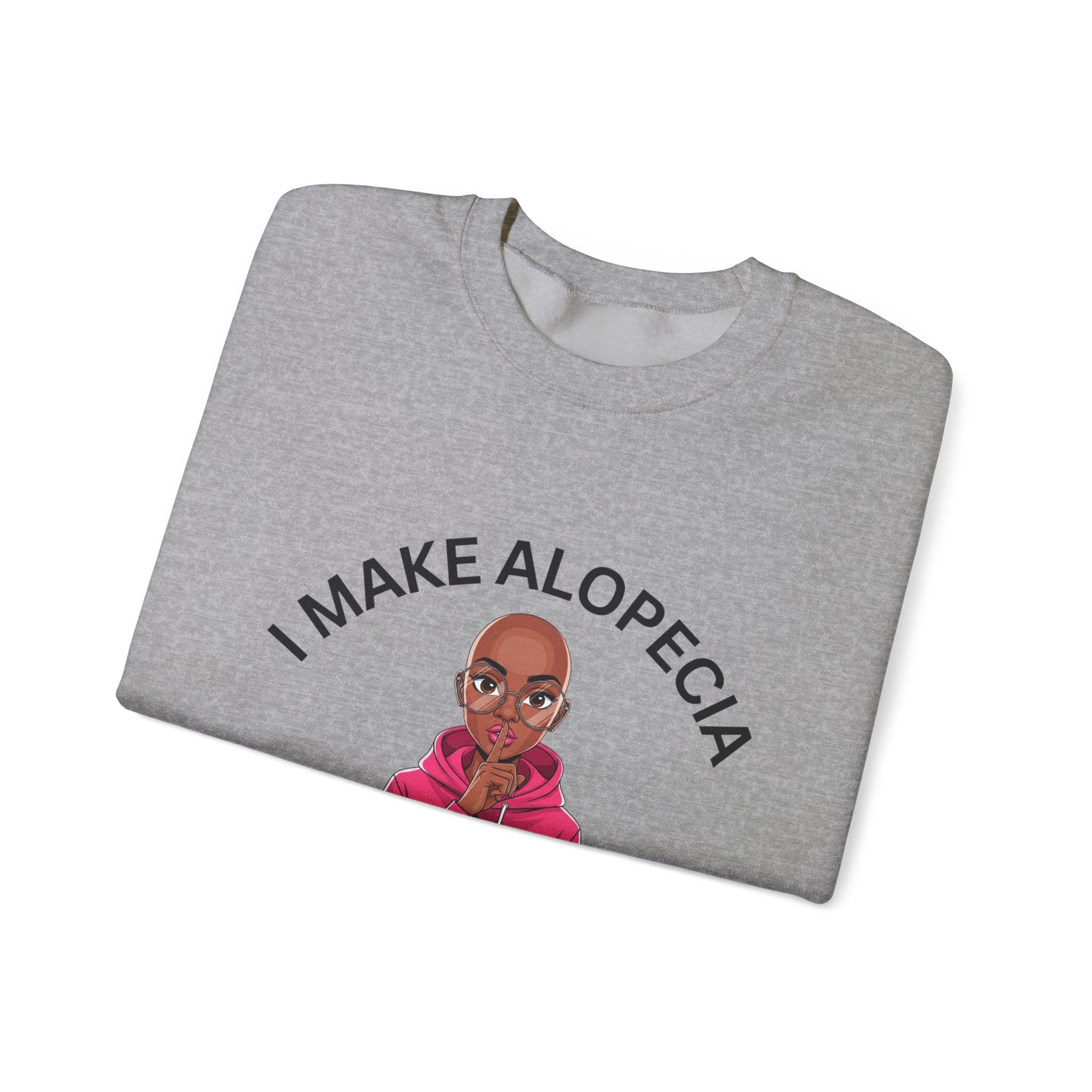 Alopecia Awareness Crewneck Sweatshirt, Inspirational Sweatshirt, Inclusive Fashion, Gift for Her, Comfortable Casual Wear, Pride Apparel