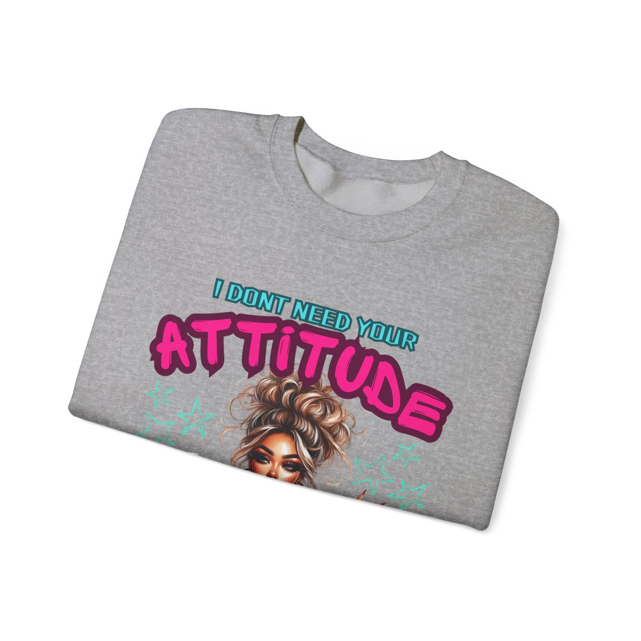 Attitude Statement Crewneck Sweatshirt, Unisex Sweatshirt, Funny Gift, Cozy Attitude Apparel, Everyday Wear, Casual Style