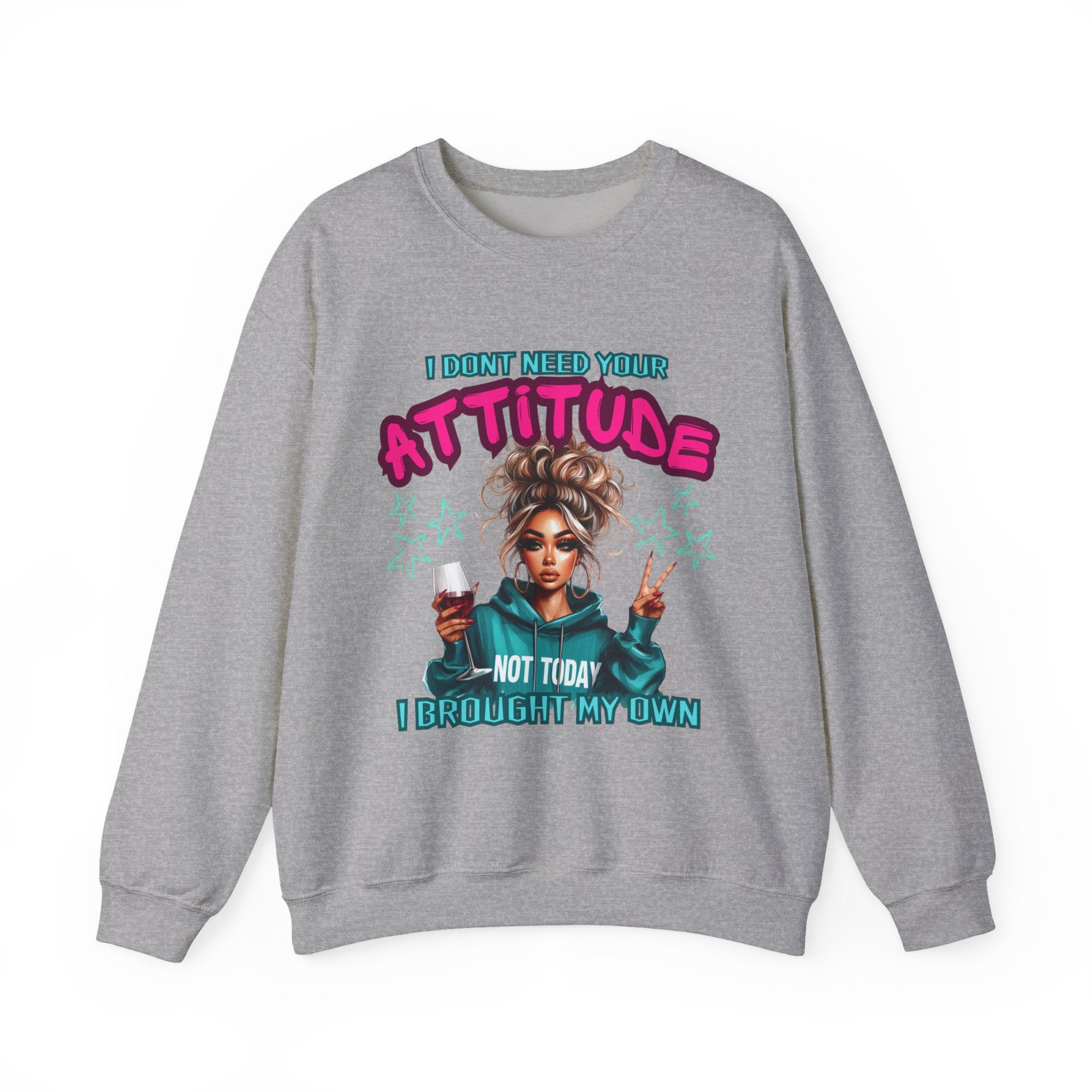 Attitude Statement Crewneck Sweatshirt, Unisex Sweatshirt, Funny Gift, Cozy Attitude Apparel, Everyday Wear, Casual Style