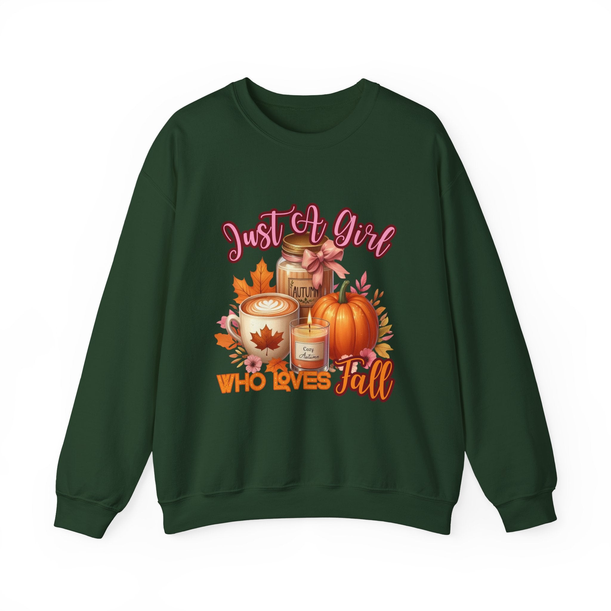 , Just a Girl Who Loves Fall-Cozy Fall Sweatshirt for Girls