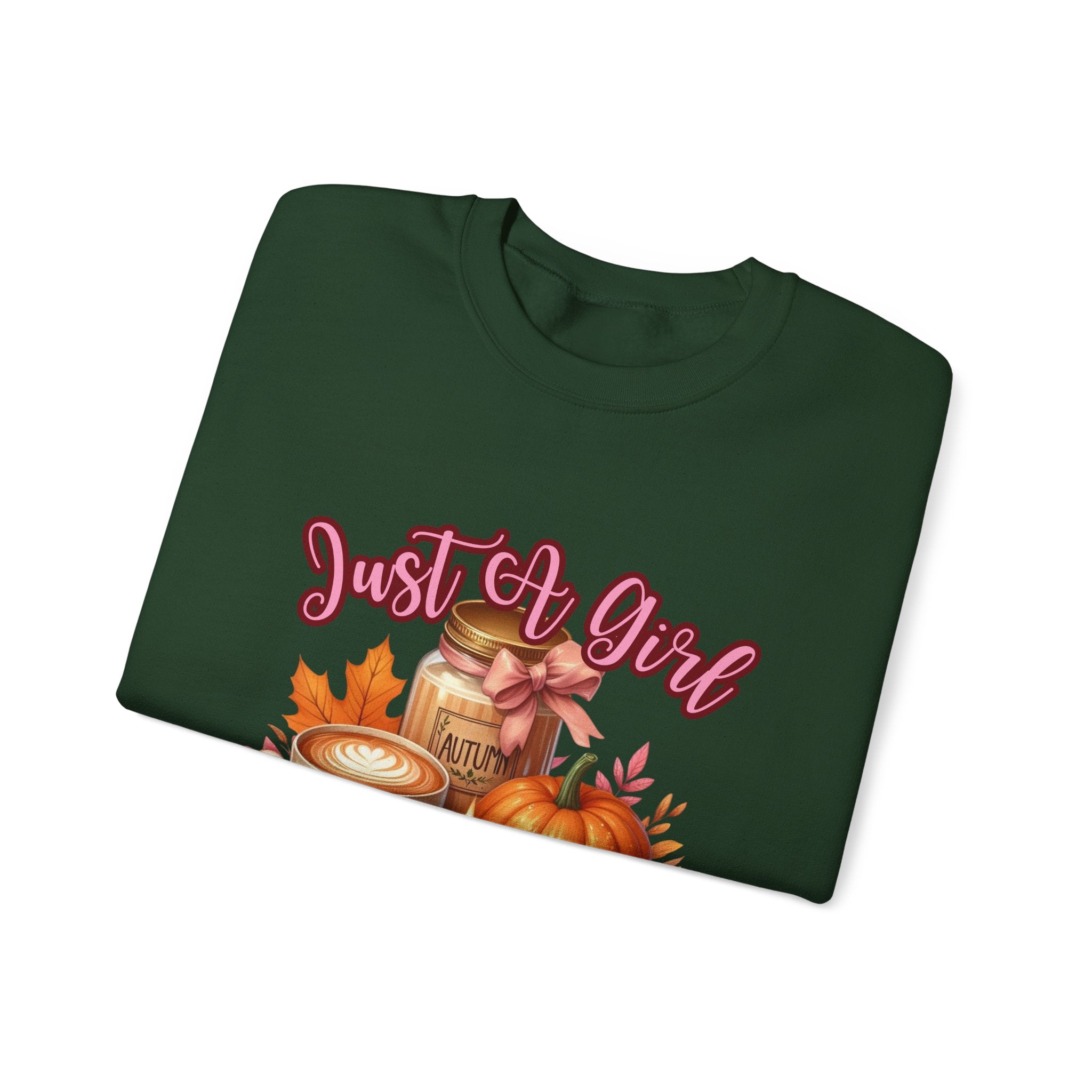 , Just a Girl Who Loves Fall-Cozy Fall Sweatshirt for Girls