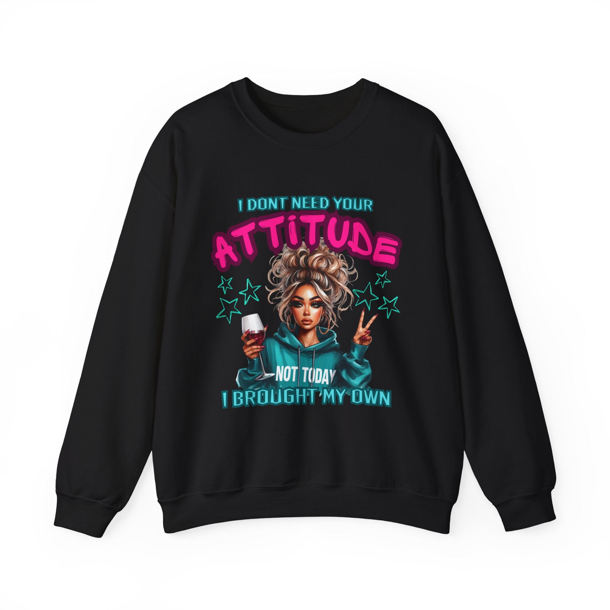 Attitude Statement Crewneck Sweatshirt, Unisex Sweatshirt, Funny Gift, Cozy Attitude Apparel, Everyday Wear, Casual Style