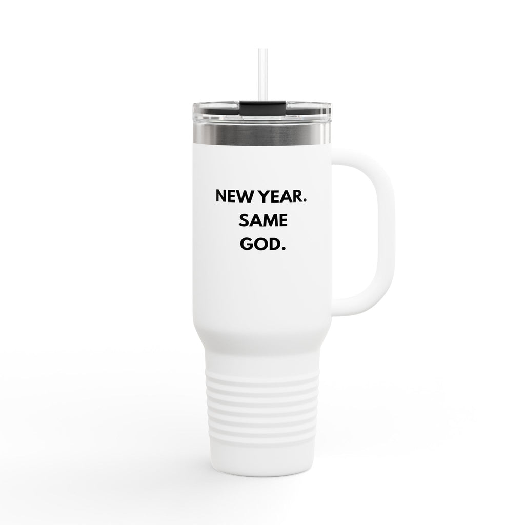 New Year, Same God -Inspirational Insulated Travel Mug, 40oz -