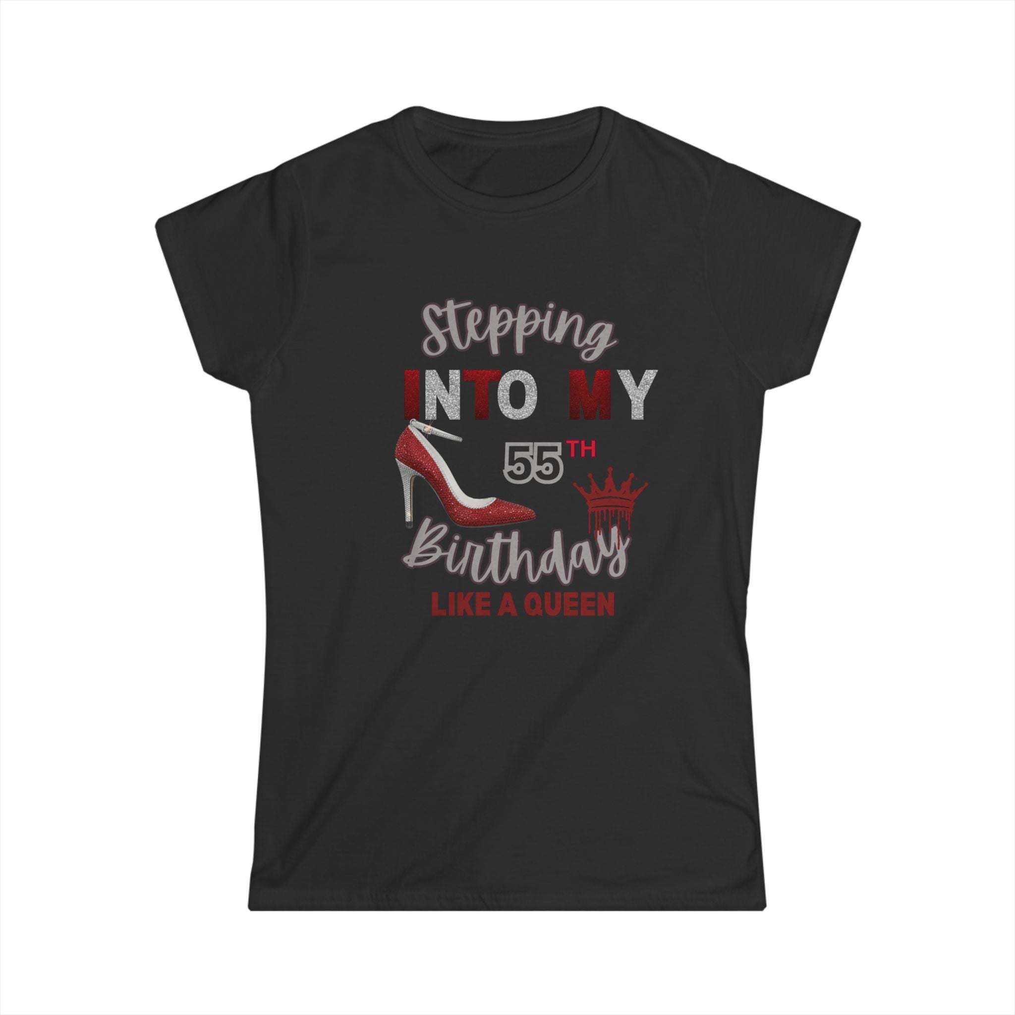 Women's Birthday Celebration Tee, Birthday Gift, Queen Shirt, 55th Birthday, Fun Tee, Women's Birthday T-Shirt