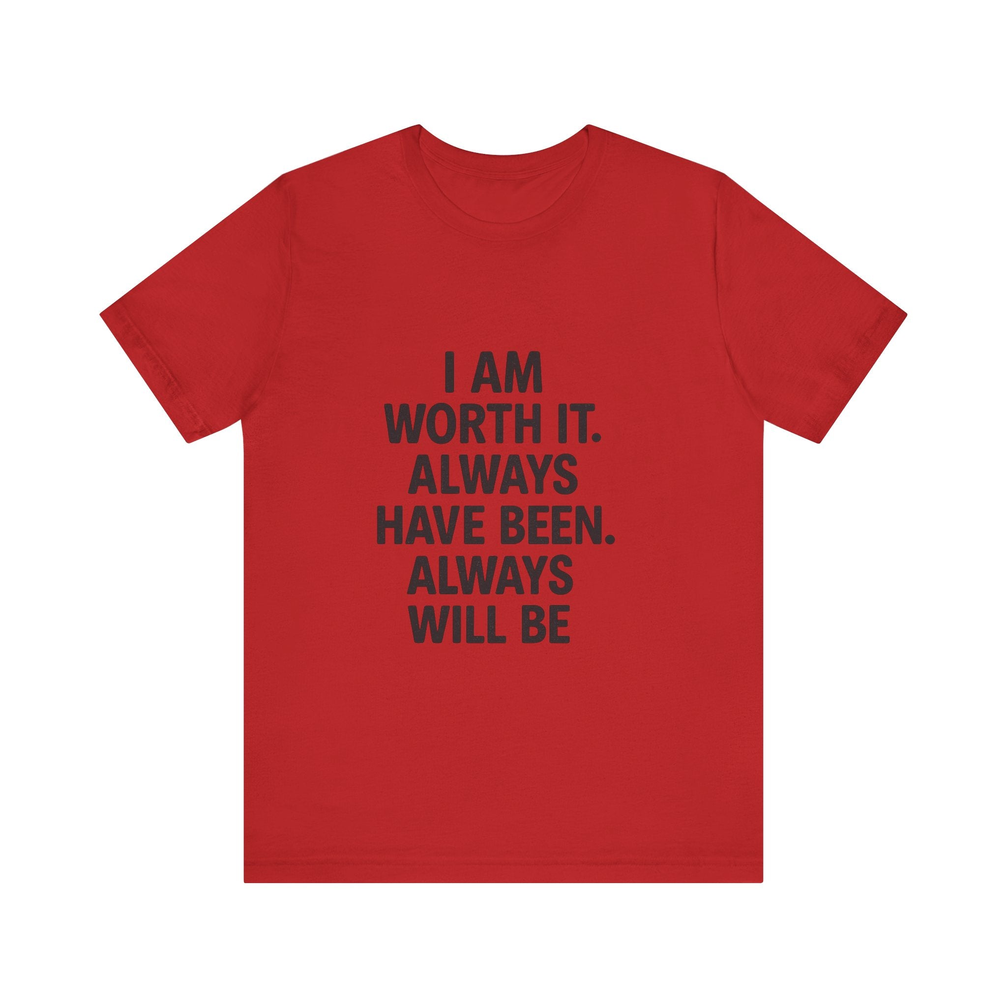 Unisex Motivational Tee | I AM WORTH IT | Positive Affirmation Shirt, Gift for Her, Self-Care Apparel, Encouragement Top, Everyday Wear