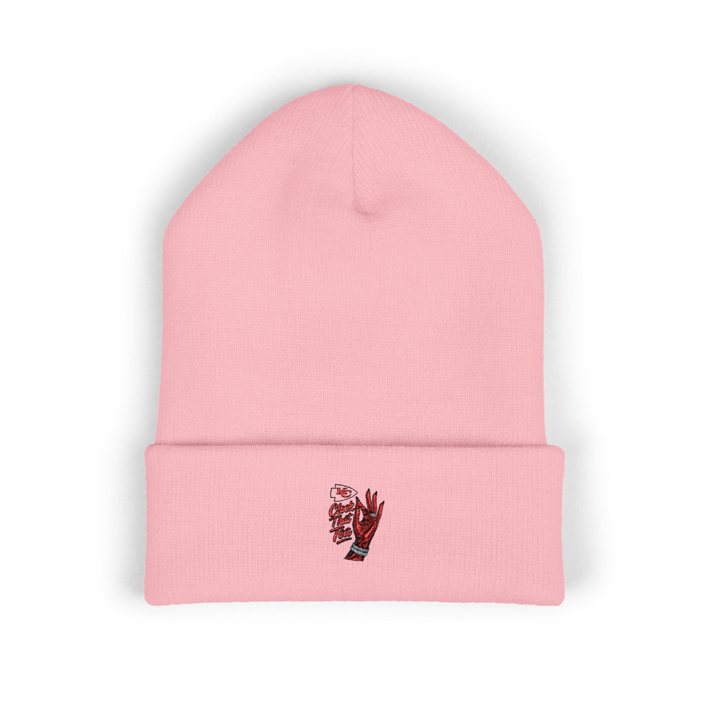 Clock That Tea Kansas City Chief Cozy Beanie