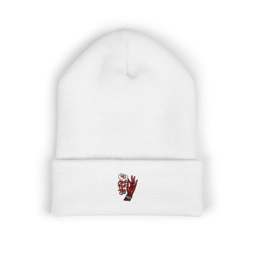 Clock That Tea Kansas City Chief Cozy Beanie