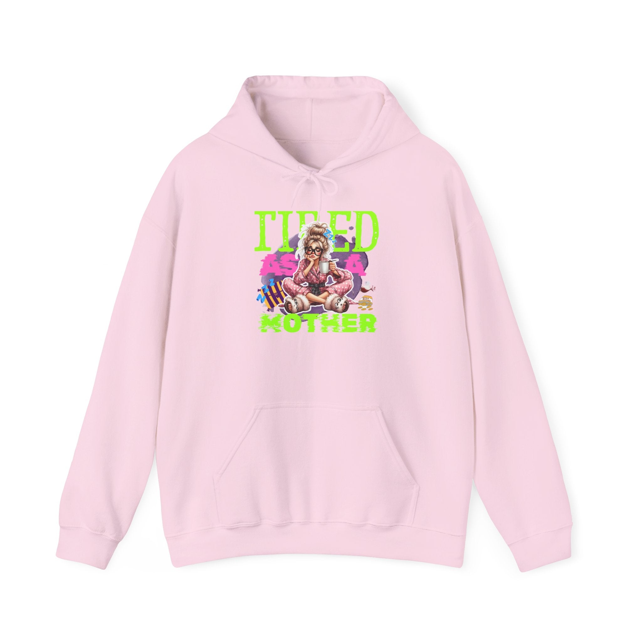 Tired Mother Unisex Hoodie, Cozy Sweatshirt Gift for Moms, Relaxation Wear, Cute Apparel for Mother's Day, Funny Parenting Sweatshirt