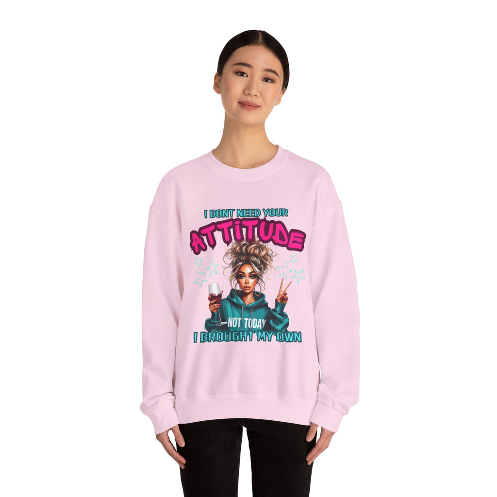 Attitude Statement Crewneck Sweatshirt, Unisex Sweatshirt, Funny Gift, Cozy Attitude Apparel, Everyday Wear, Casual Style