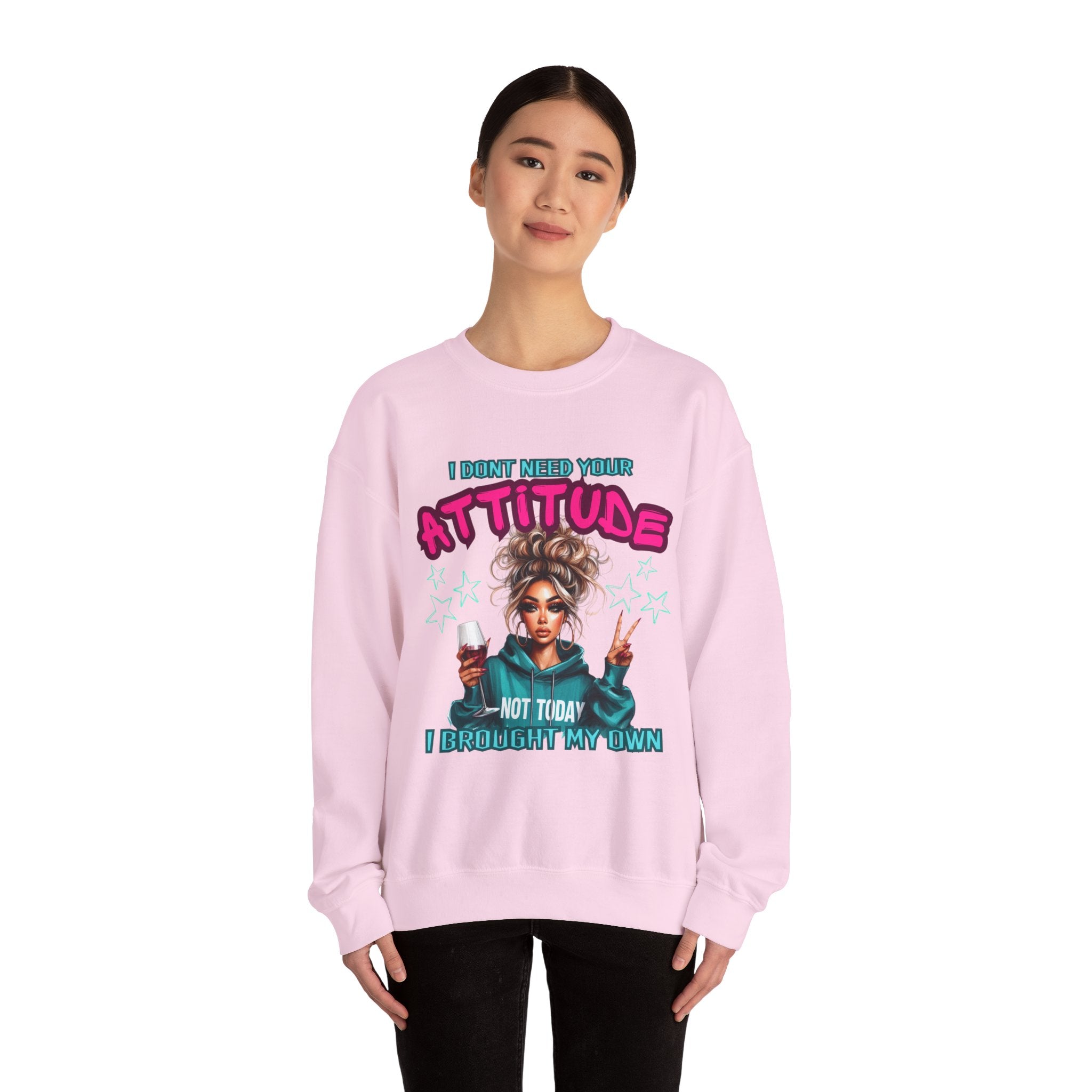 Attitude Statement Crewneck Sweatshirt, Unisex Sweatshirt, Funny Gift, Cozy Attitude Apparel, Everyday Wear, Casual Style