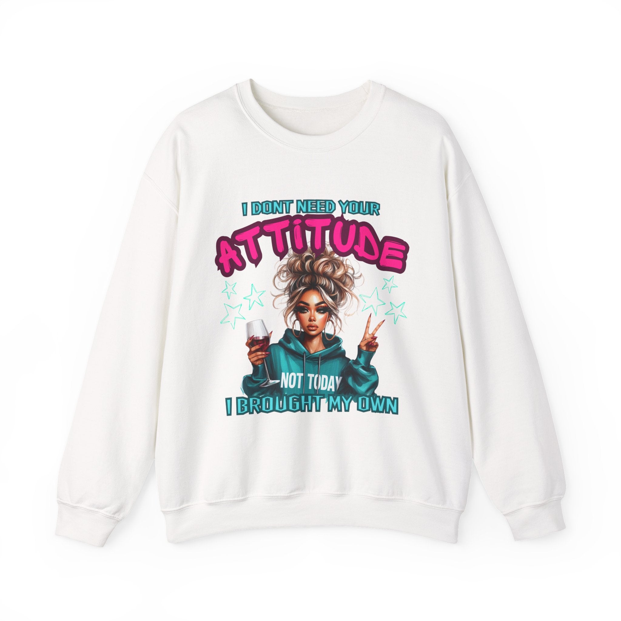 Attitude Statement Crewneck Sweatshirt, Unisex Sweatshirt, Funny Gift, Cozy Attitude Apparel, Everyday Wear, Casual Style