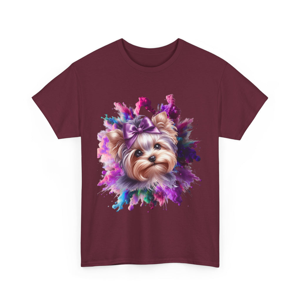 Cute Dog Painting Unisex Tee, Pet Lover T-Shirt, Animal Art Shirt, Dog Mom Gift, Colorful Animal Tee, Cute Pet Apparel