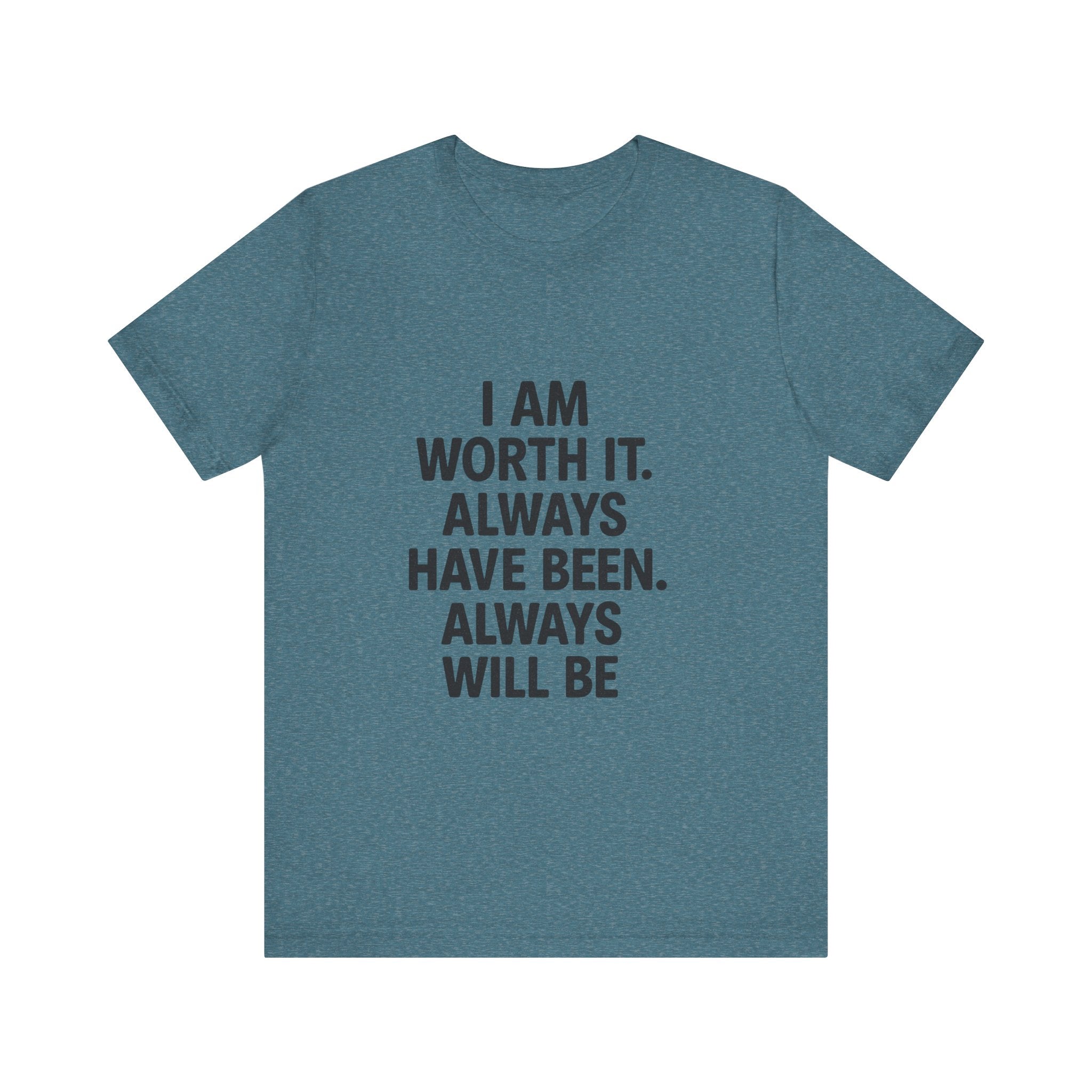 Unisex Motivational Tee | I AM WORTH IT | Positive Affirmation Shirt, Gift for Her, Self-Care Apparel, Encouragement Top, Everyday Wear